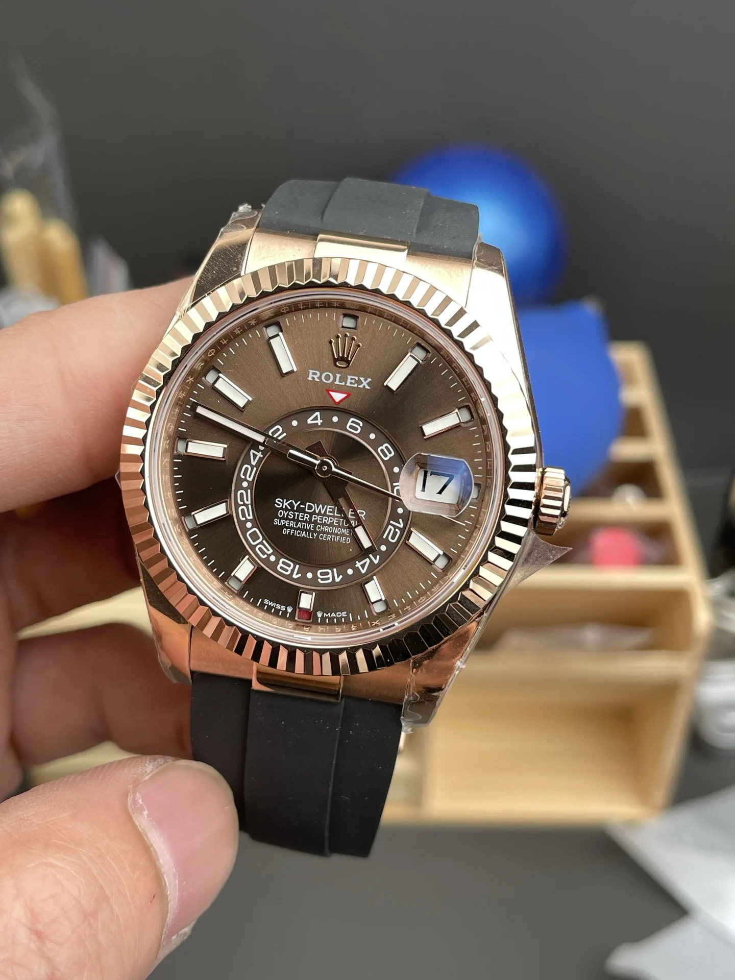 Rolex Rose Gold 42mm — photographed off the sweep