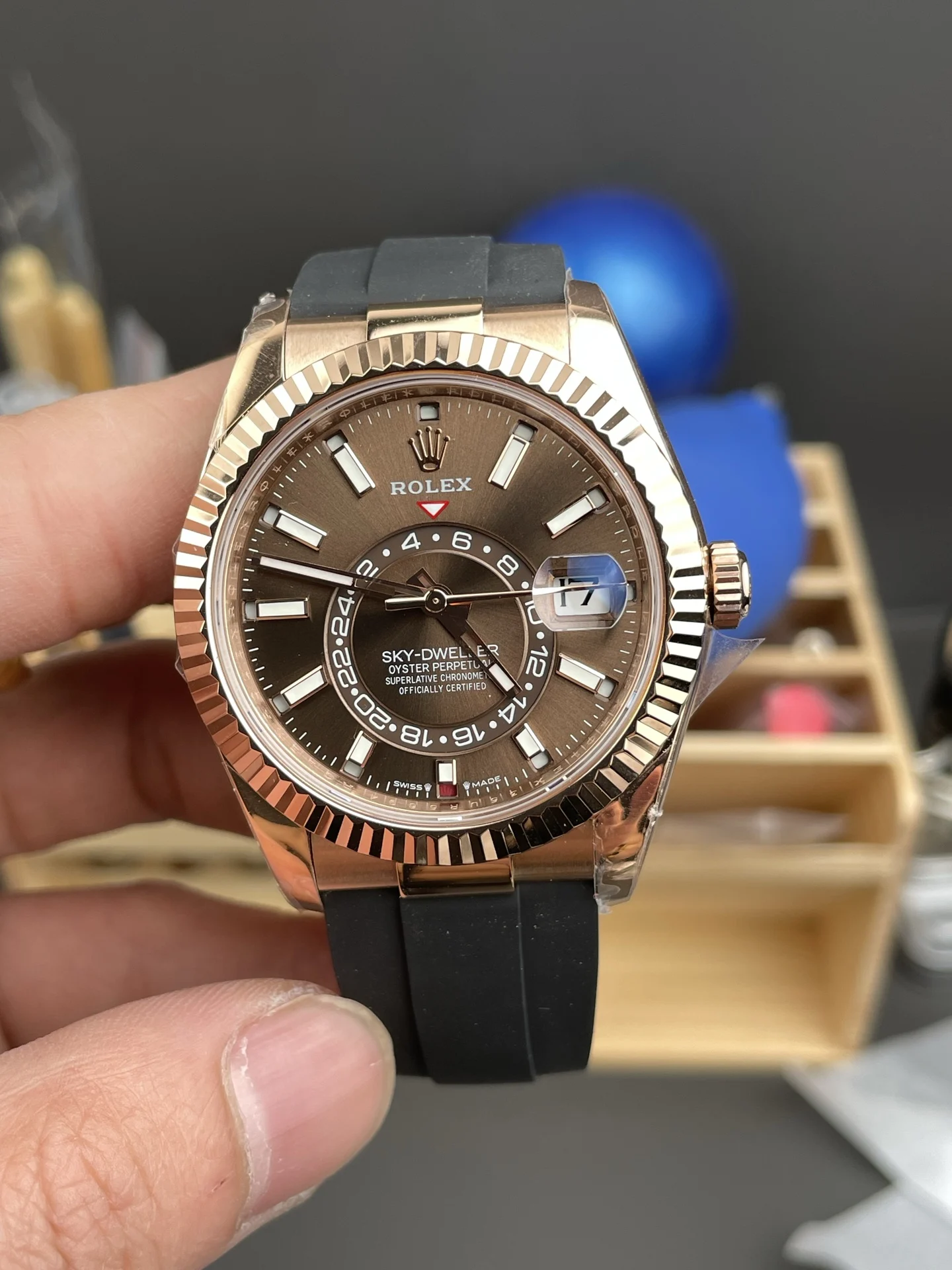 Rolex Rose Gold 42mm — photographed off the sweep