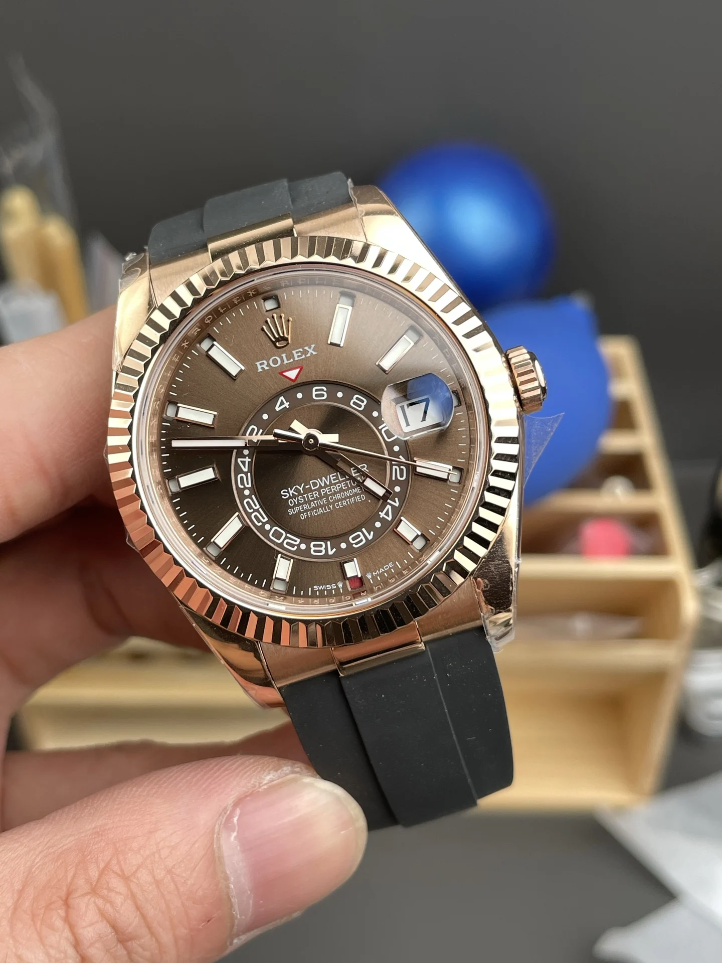 Rolex Rose Gold 42mm — photographed off the sweep