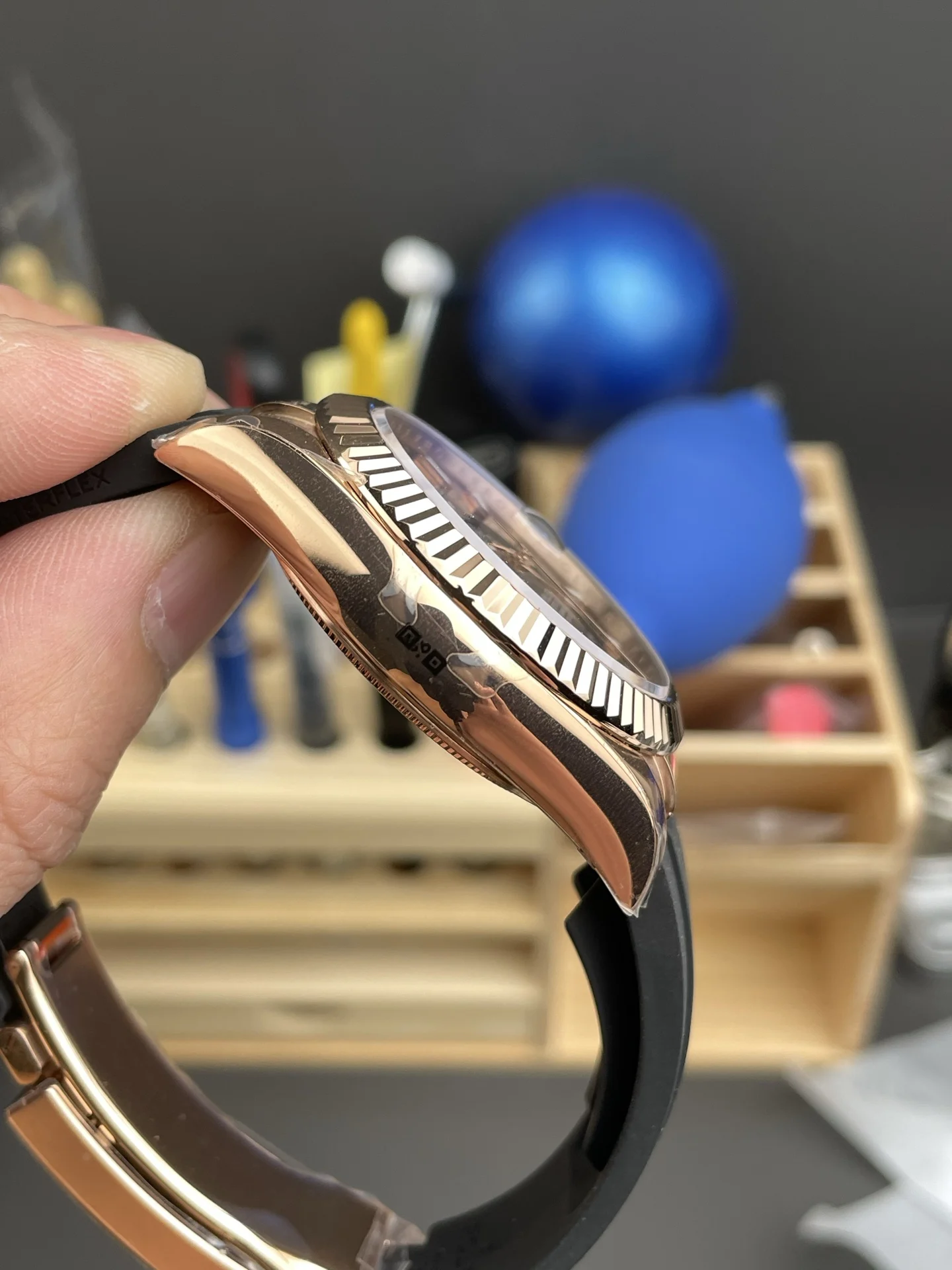 Rolex Rose Gold 42mm — photographed off the sweep