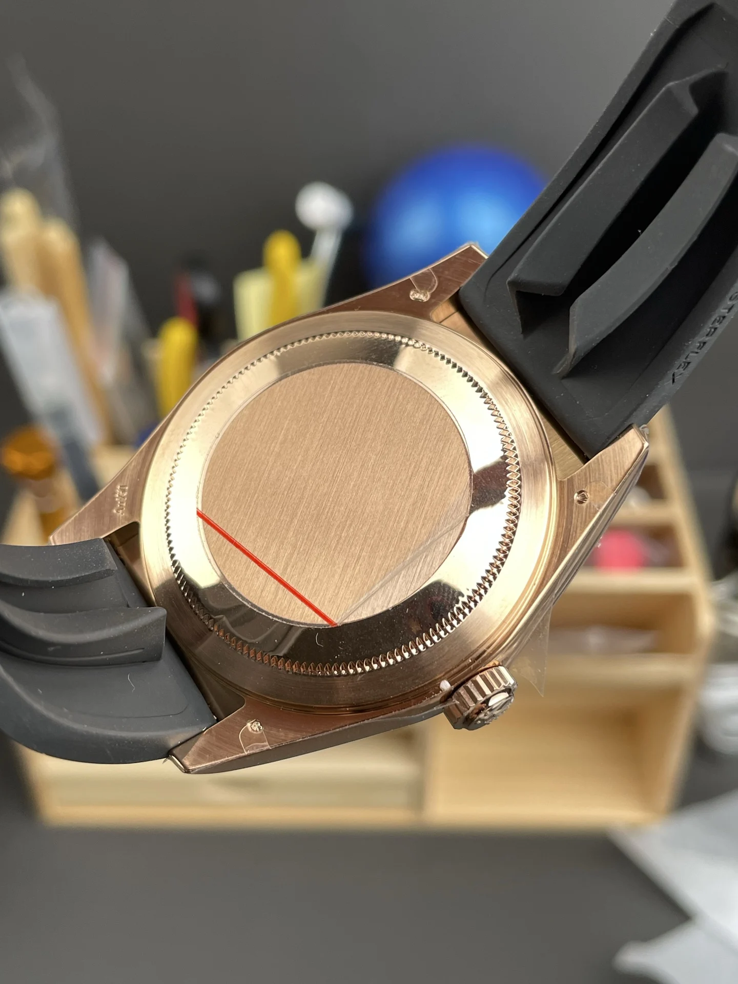 Rolex Rose Gold 42mm — photographed off the sweep
