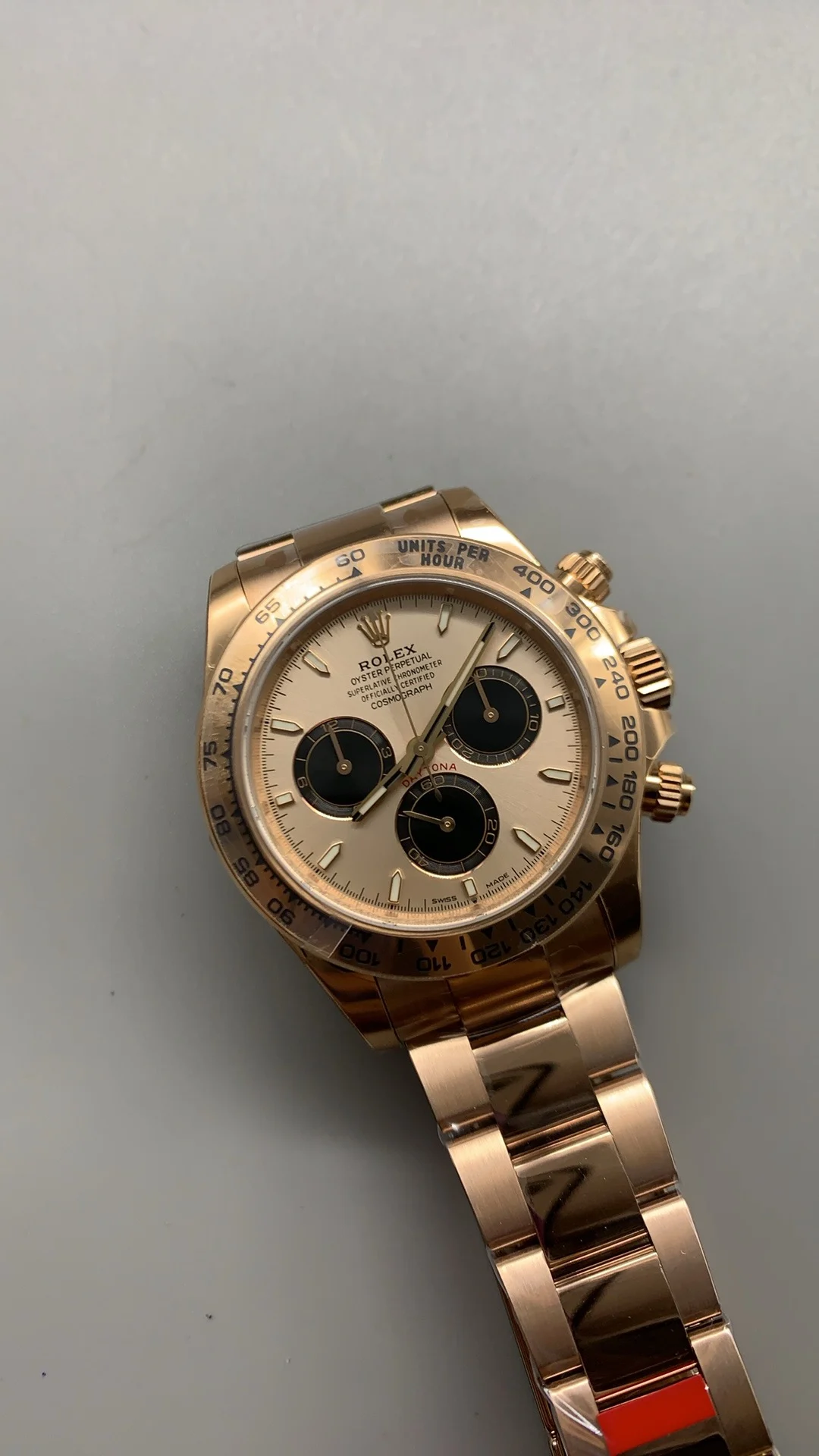 Rolex Rose Gold — photographed off the sweep