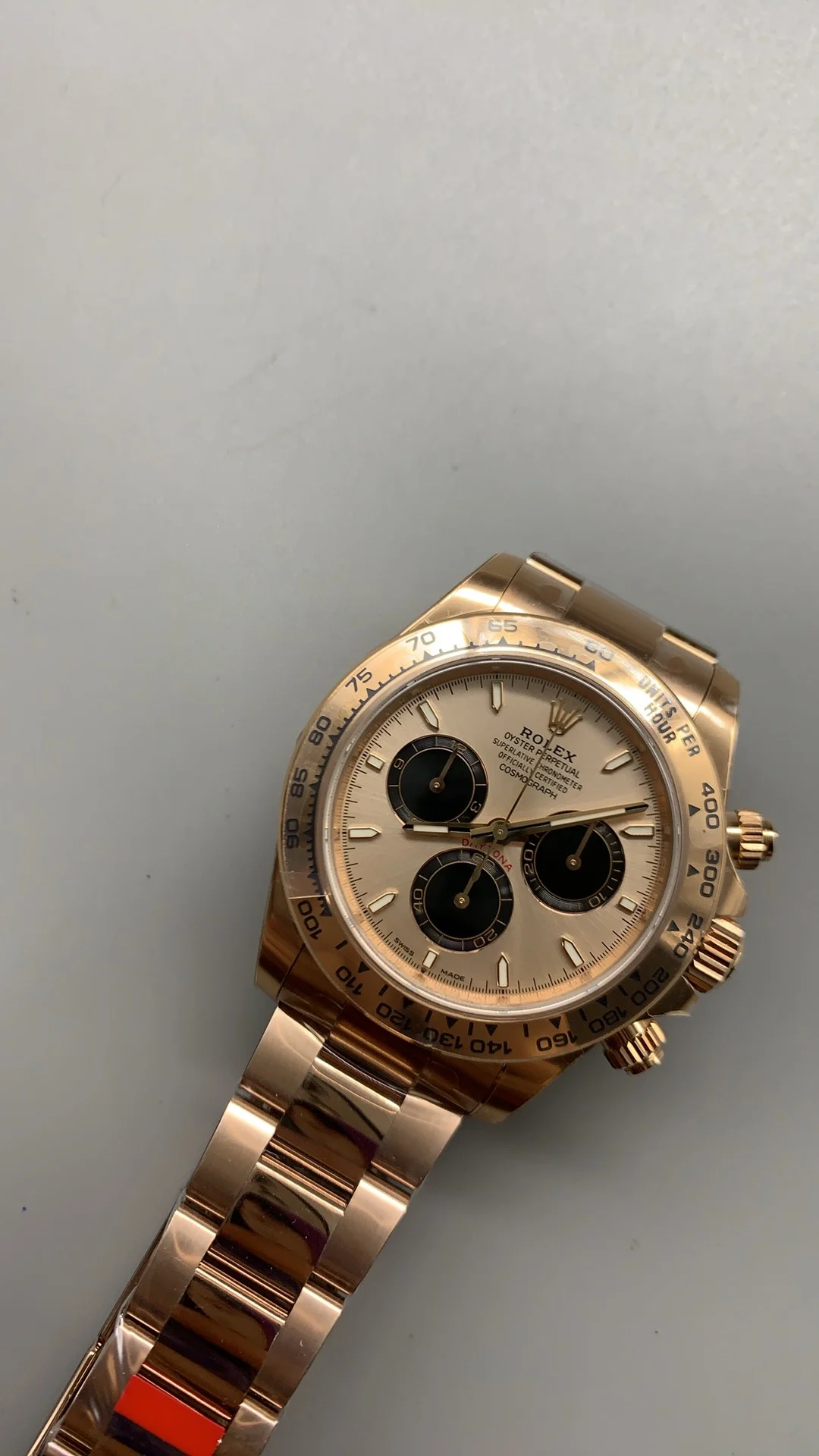 Rolex Rose Gold — photographed off the sweep