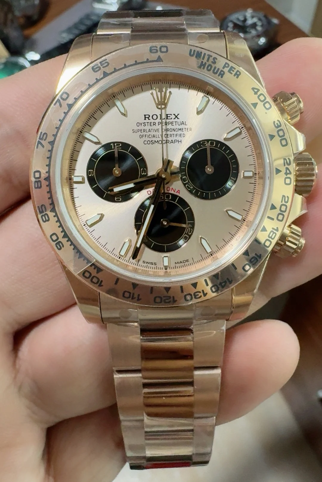 Rolex Rose Gold — photographed off the sweep