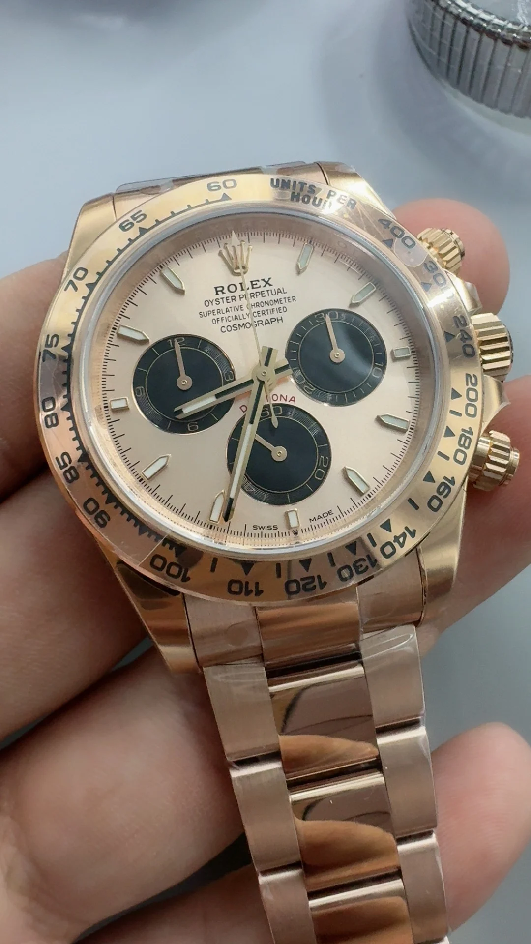 Rolex Rose Gold — photographed off the sweep