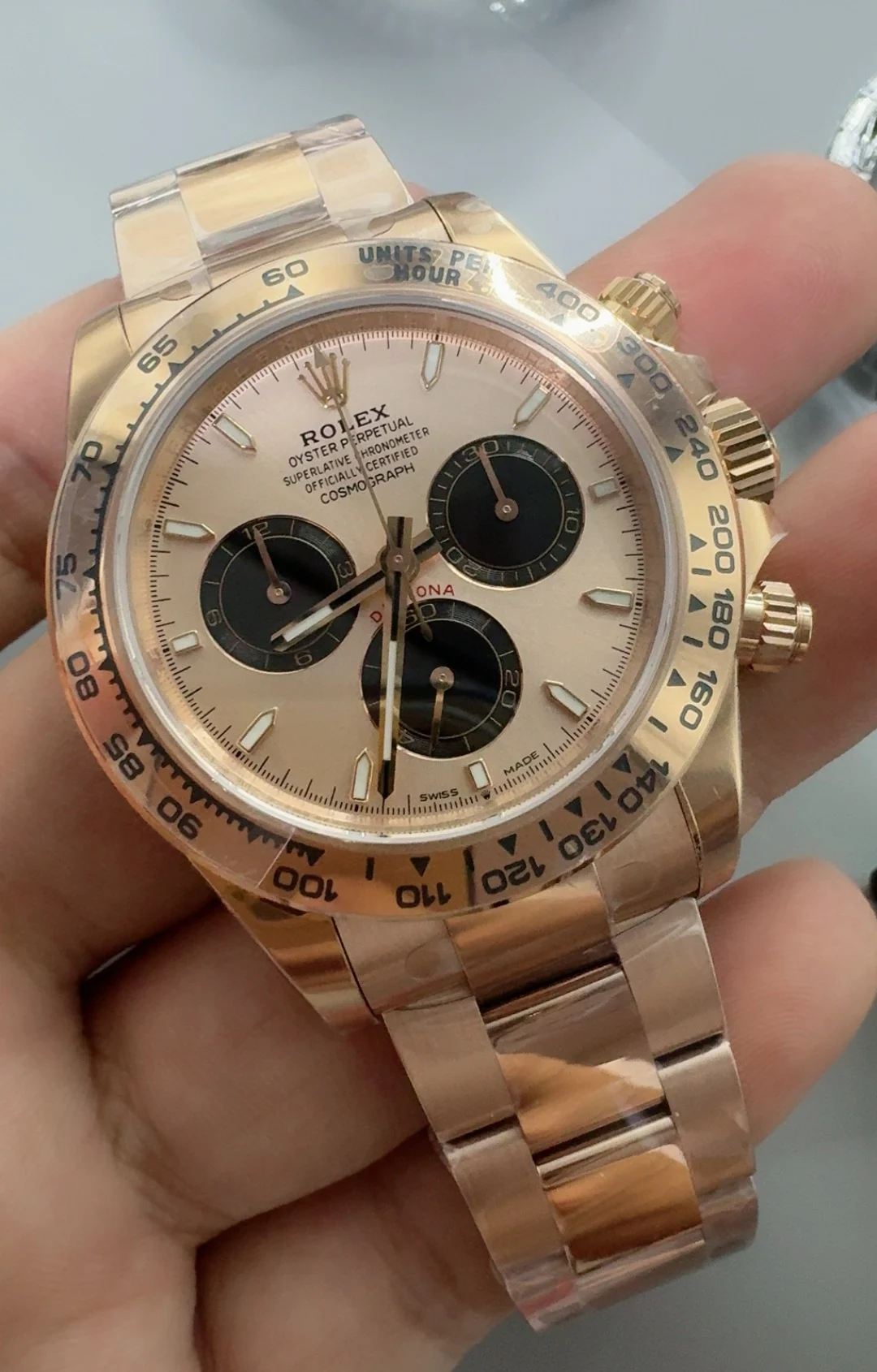 Rolex Rose Gold — photographed off the sweep