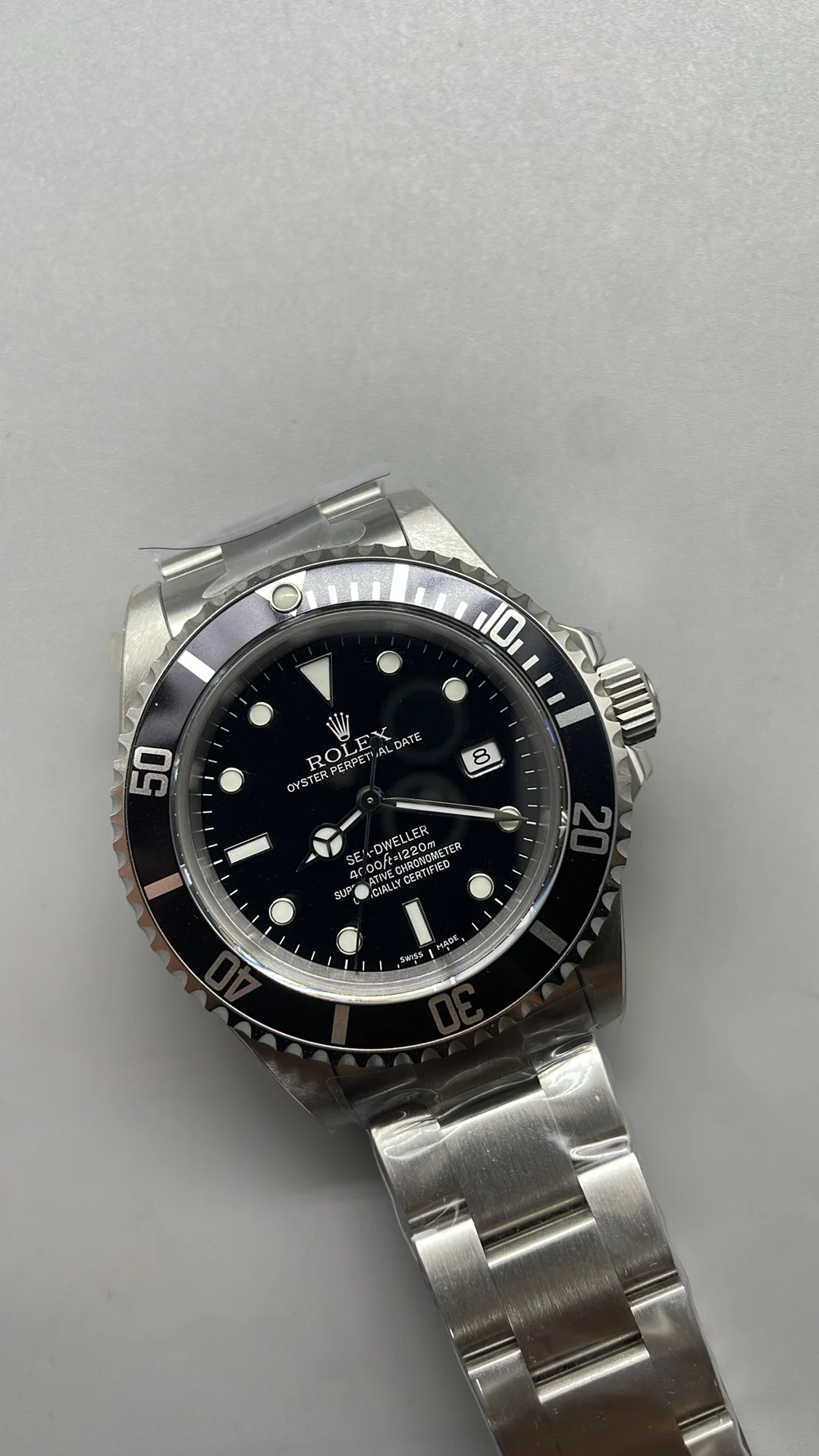 Rolex Sea-Dweller — photographed off the sweep
