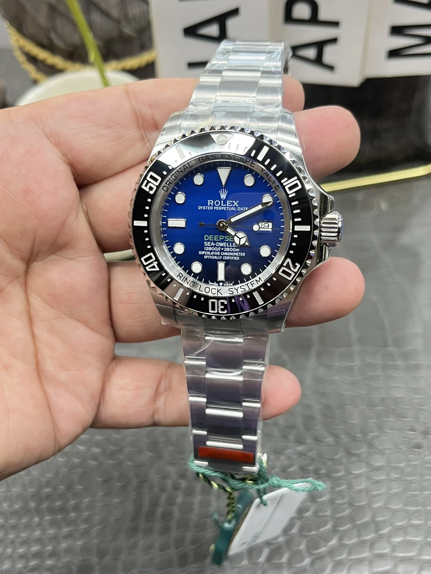 Rolex Sea-Dweller 43mm — photographed off the sweep