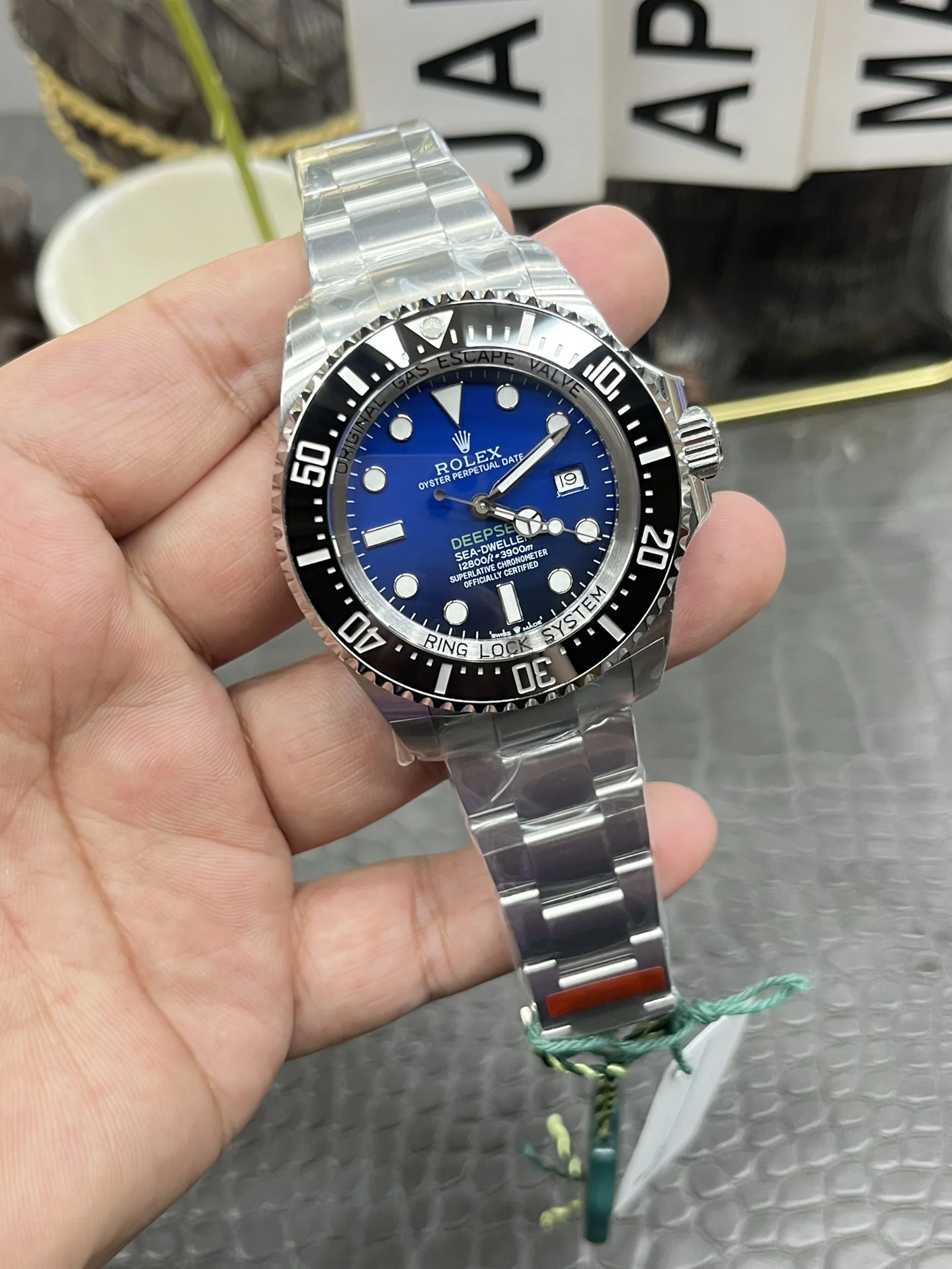 Rolex Sea-Dweller 43mm — photographed off the sweep