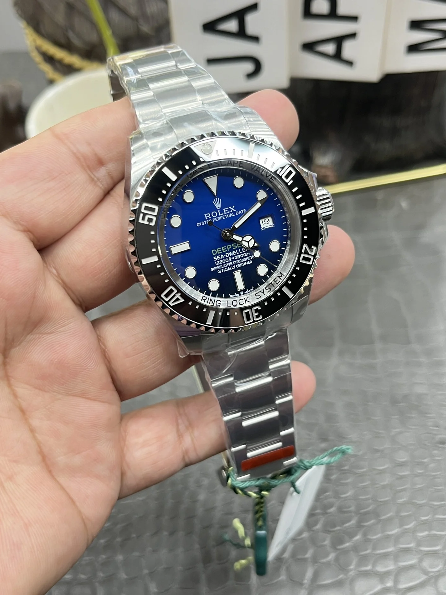 Rolex Sea-Dweller 43mm — photographed off the sweep