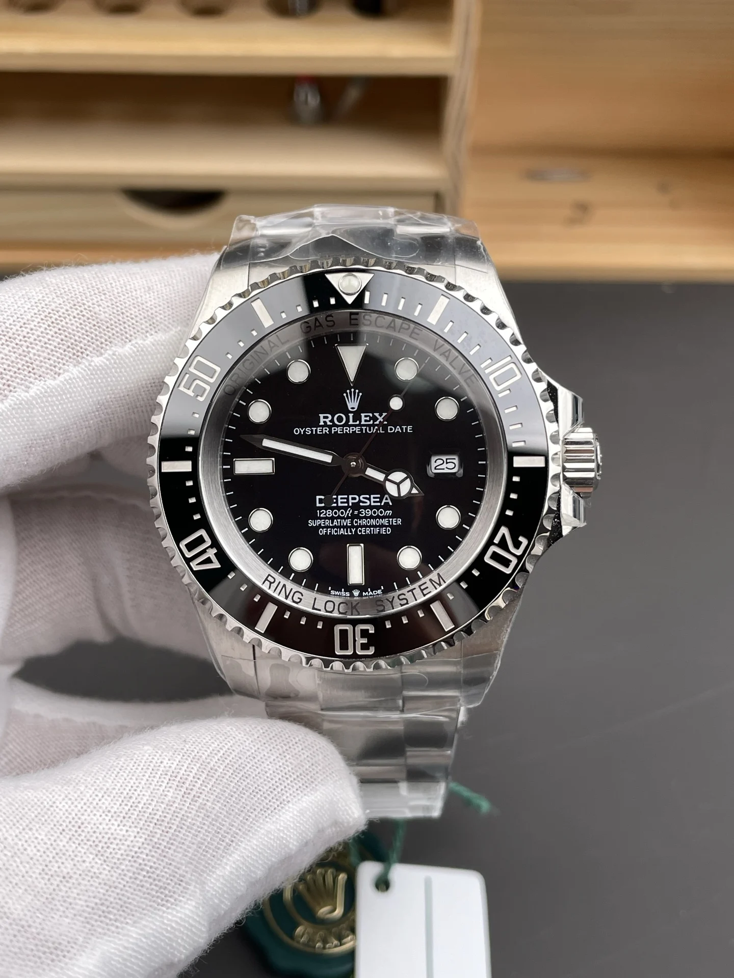 Rolex Sea-Dweller 44mm — photographed off the sweep