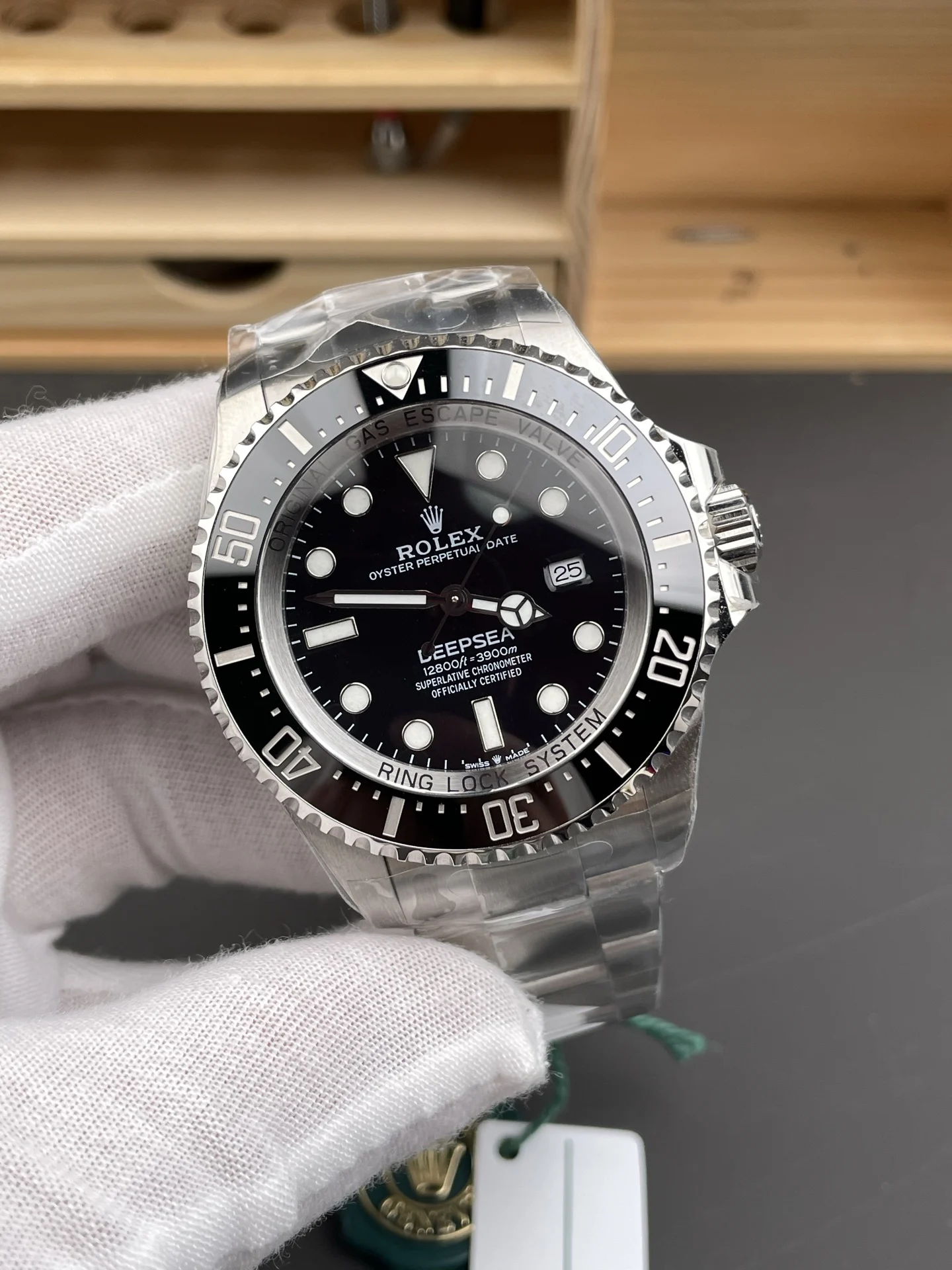 Rolex Sea-Dweller 44mm — photographed off the sweep