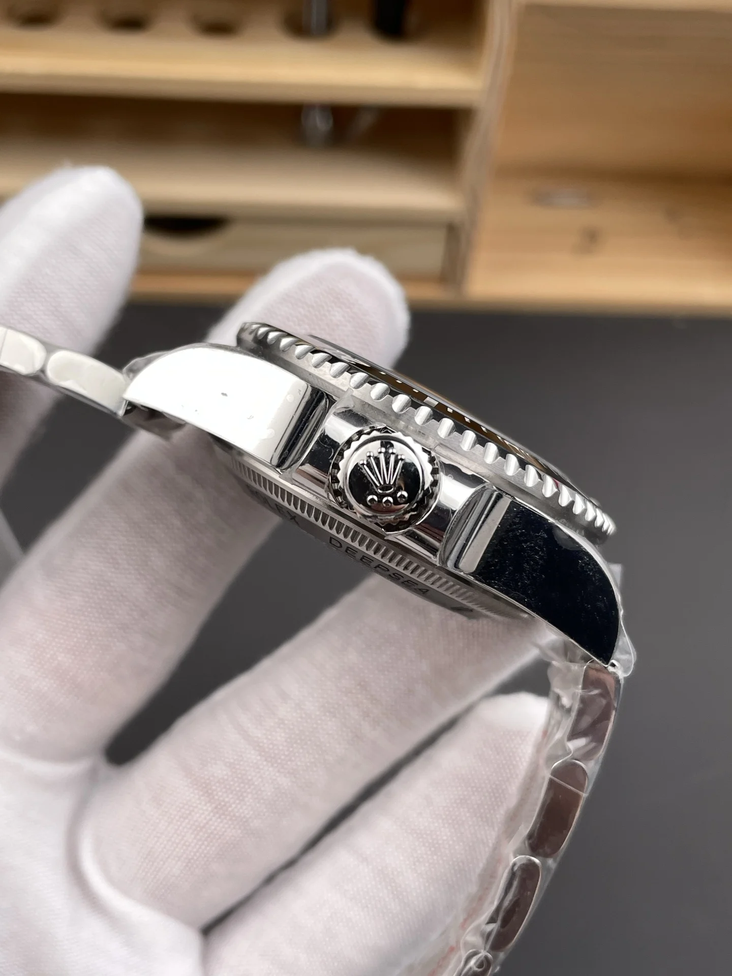 Rolex Sea-Dweller 44mm — photographed off the sweep