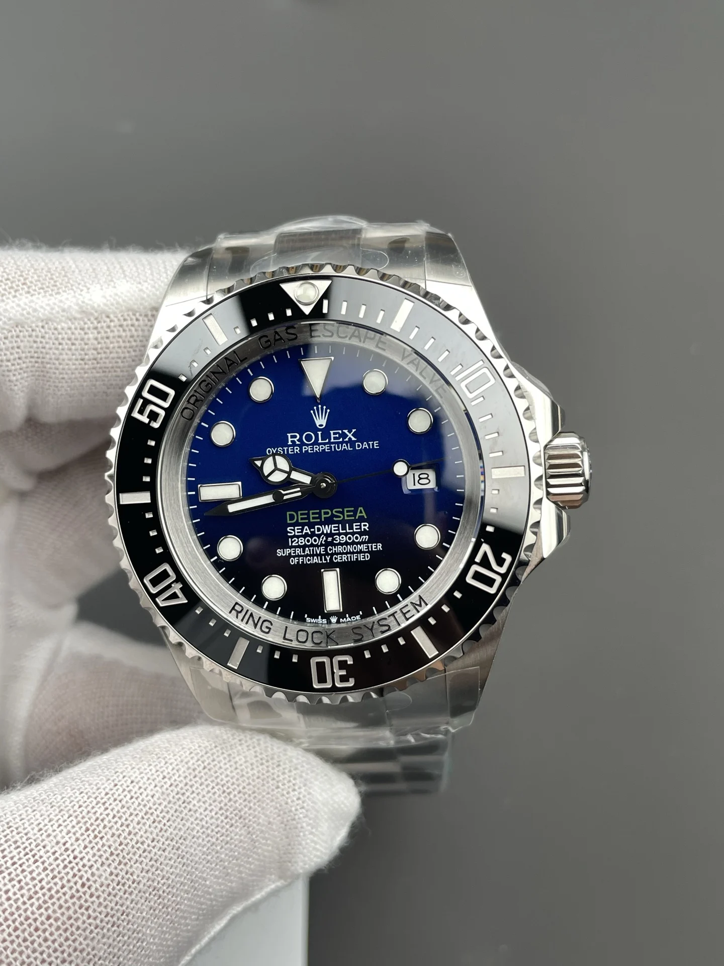 Rolex Sea-Dweller 44mm — photographed off the sweep