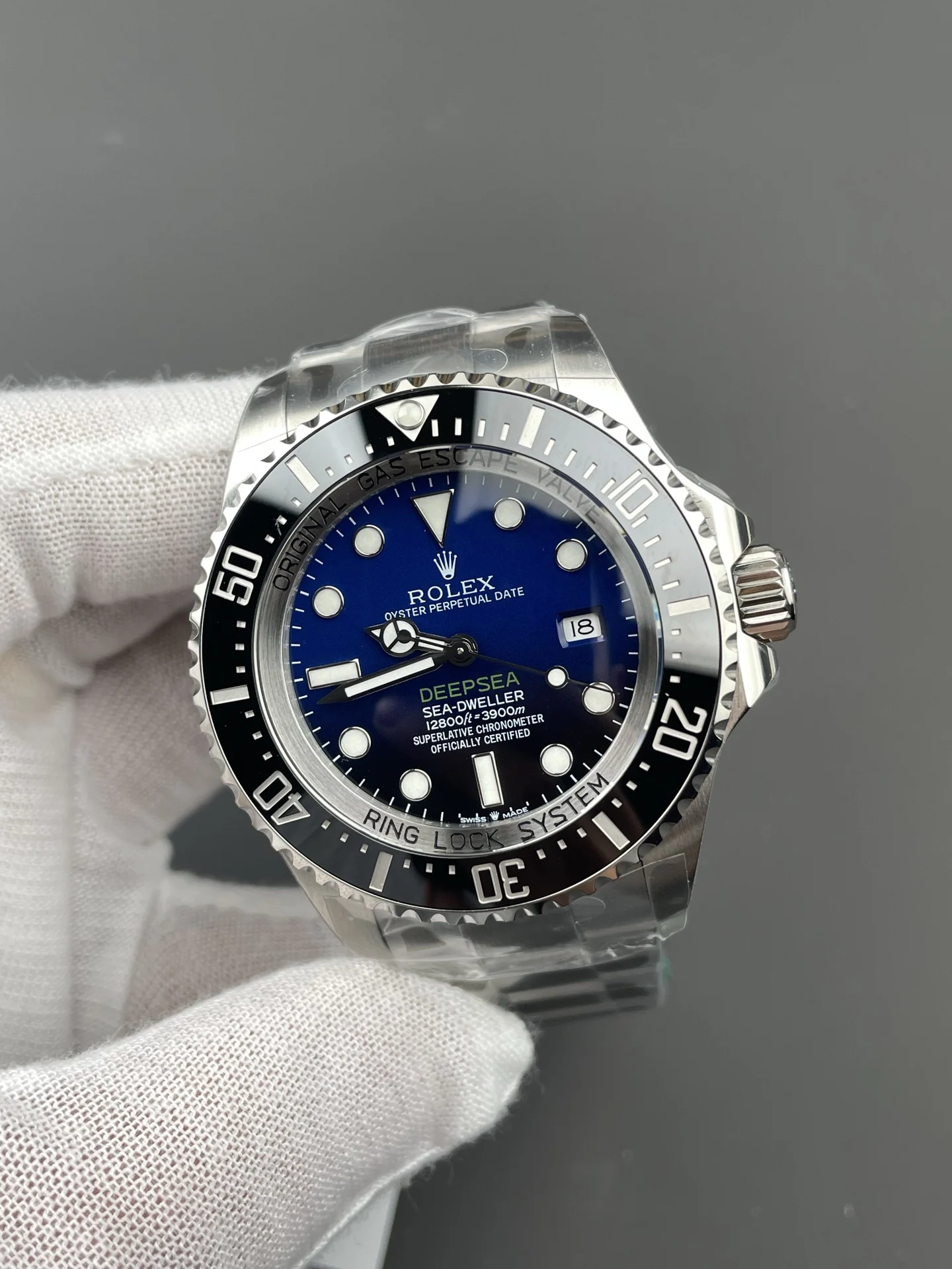 Rolex Sea-Dweller 44mm — photographed off the sweep