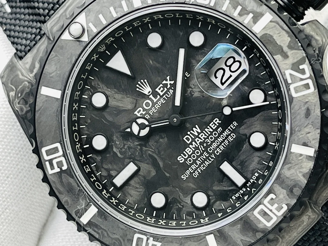 Rolex Sea-Dweller Carbon — photographed off the sweep