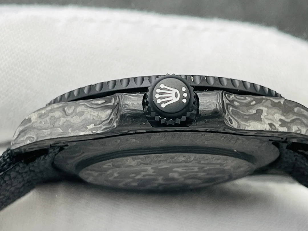 Rolex Sea-Dweller Carbon — photographed off the sweep
