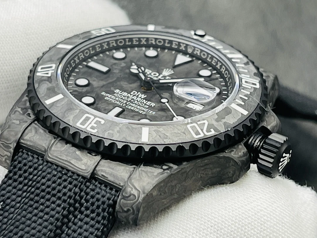Rolex Sea-Dweller Carbon — photographed off the sweep