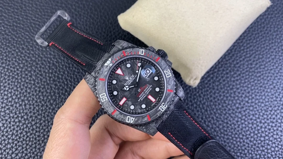 Rolex Sea-Dweller Carbon 40mm — photographed off the sweep