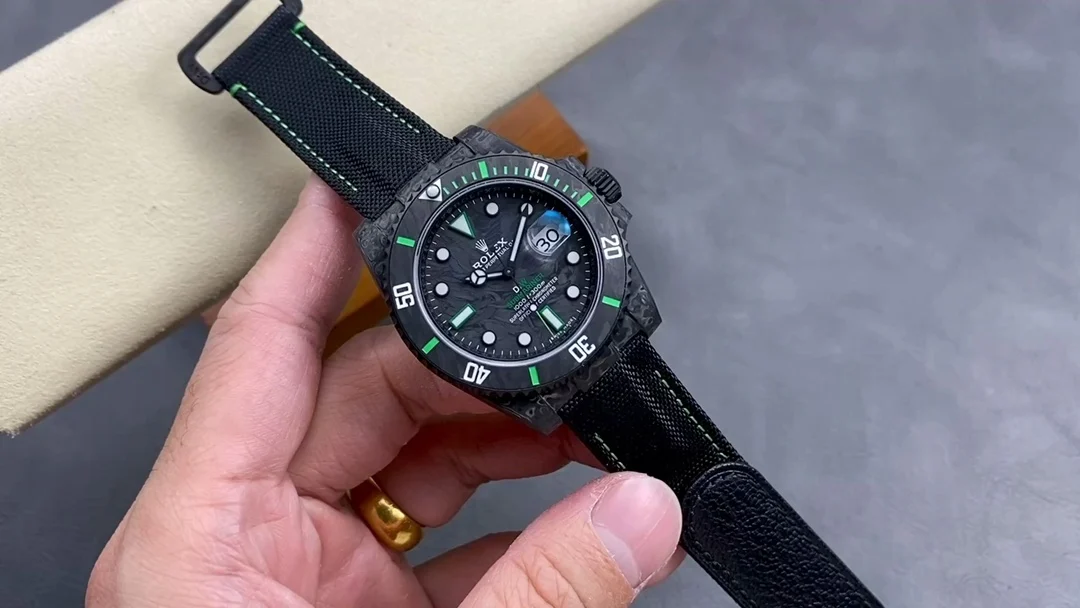 Rolex Sea-Dweller Carbon 40mm — photographed off the sweep