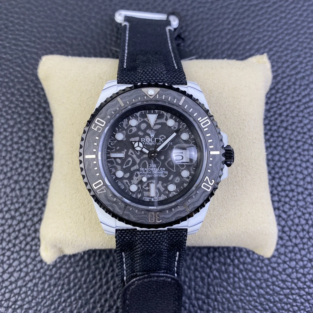 Rolex Sea-Dweller Carbon 43mm — photographed off the sweep