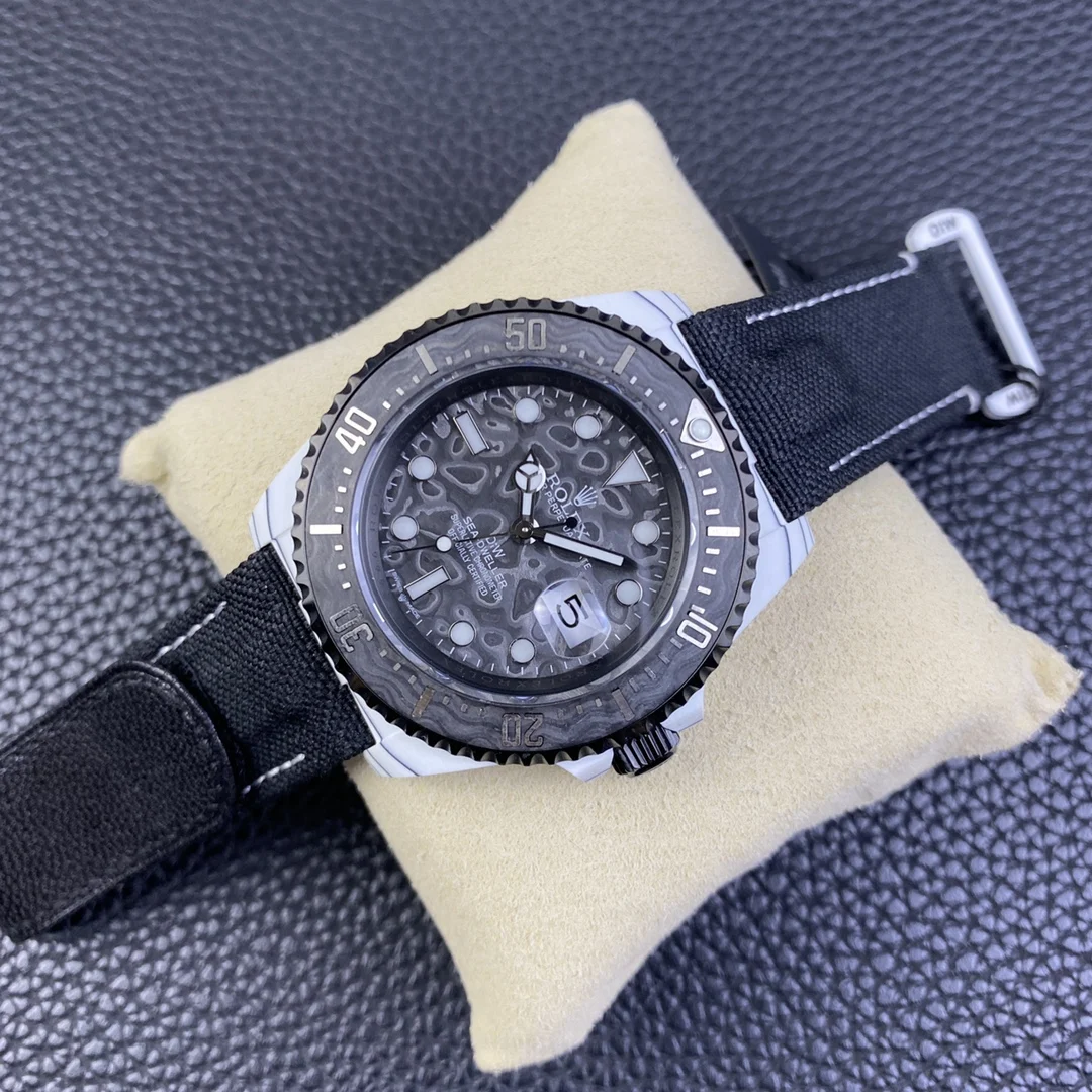 Rolex Sea-Dweller Carbon 43mm — photographed off the sweep