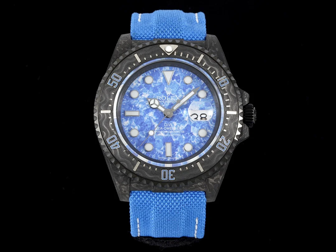 Rolex Sea-Dweller Carbon 43mm — photographed off the sweep