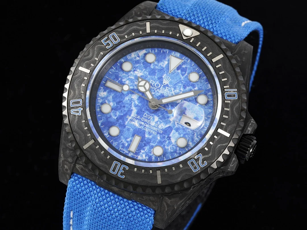 Rolex Sea-Dweller Carbon 43mm — photographed off the sweep