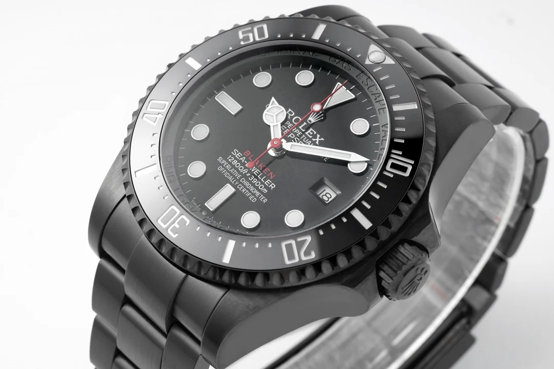 Rolex Sea-Dweller Platinum — photographed off the sweep