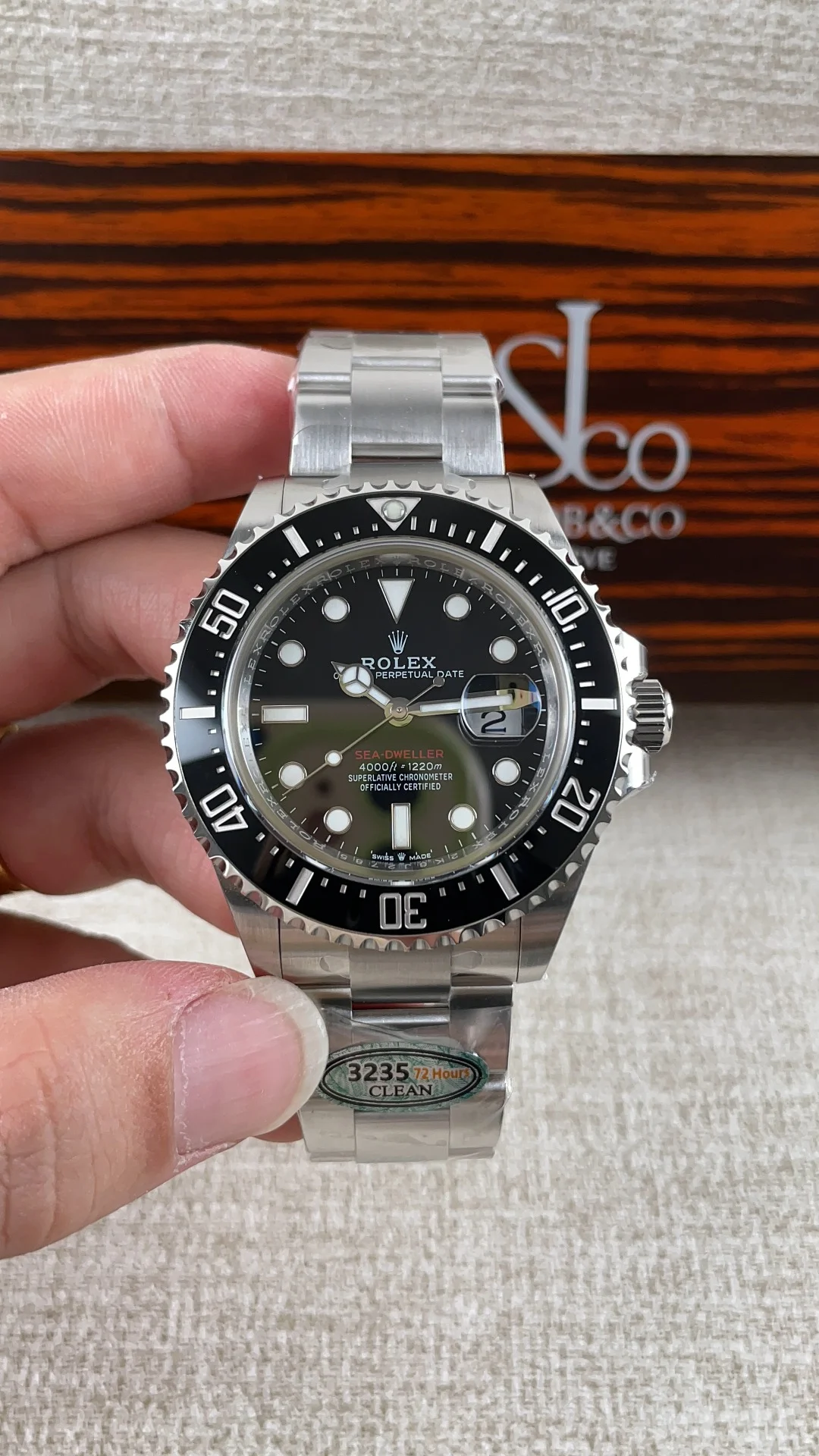 Rolex Sea-Dweller Red Dial 43mm — photographed off the sweep