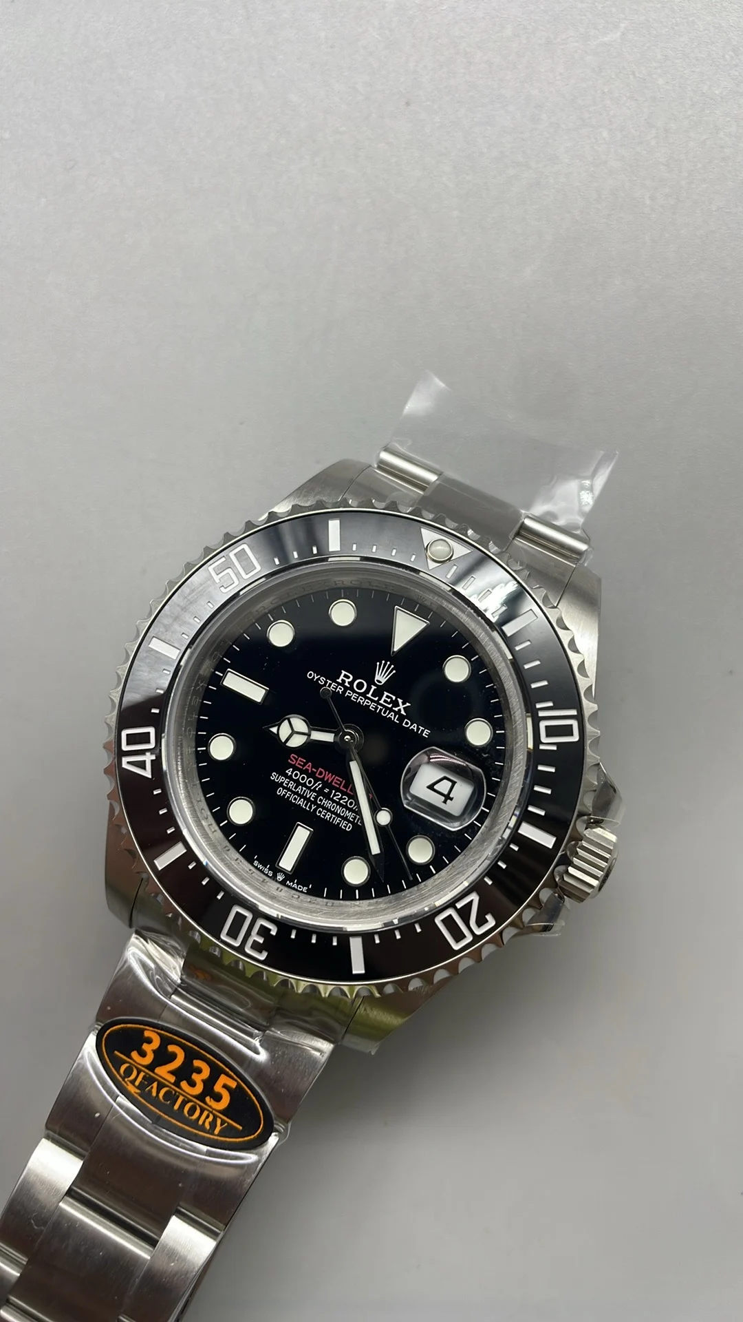 Rolex Sea-Dweller Red Dial 43mm — photographed off the sweep