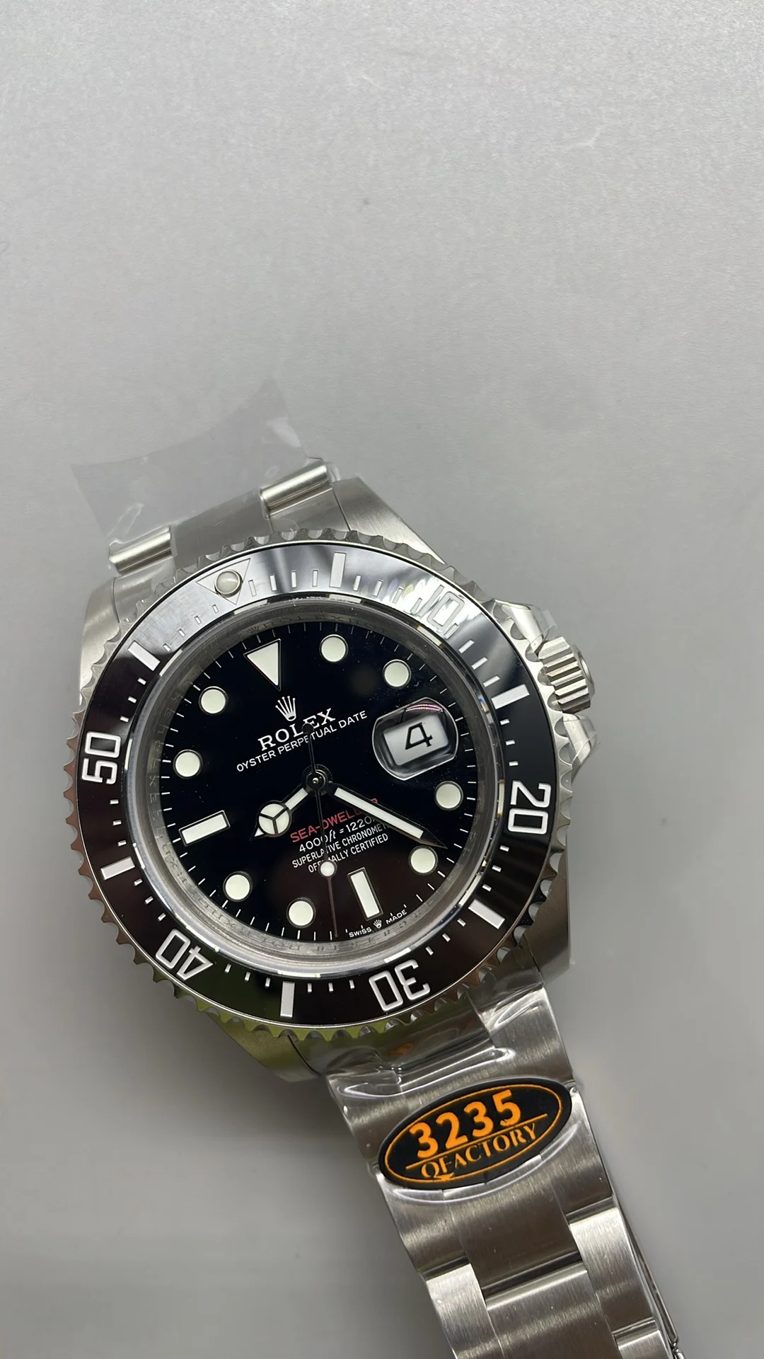 Rolex Sea-Dweller Red Dial 43mm — photographed off the sweep