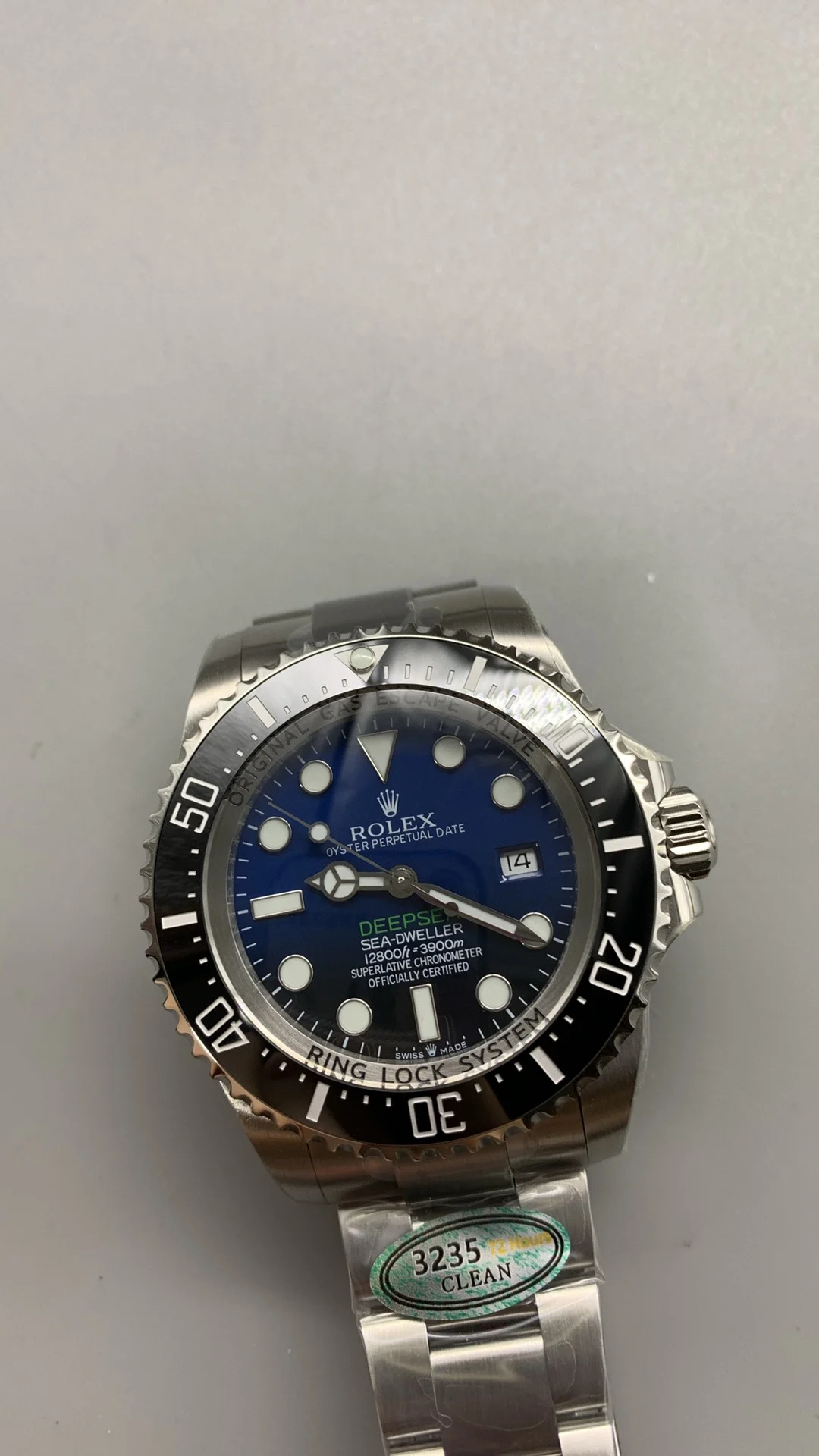 Rolex Sea-Dweller — photographed off the sweep