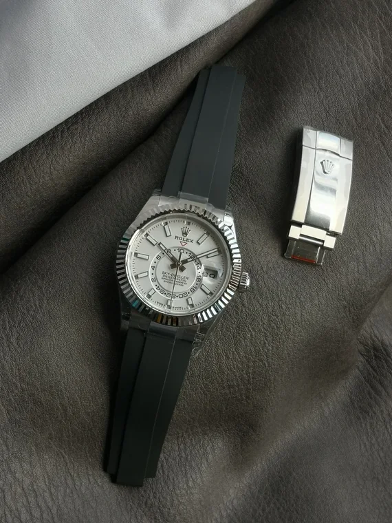 Rolex Sky-Dweller Moon Phase Ice Blue Steel Blue Dial 42mm