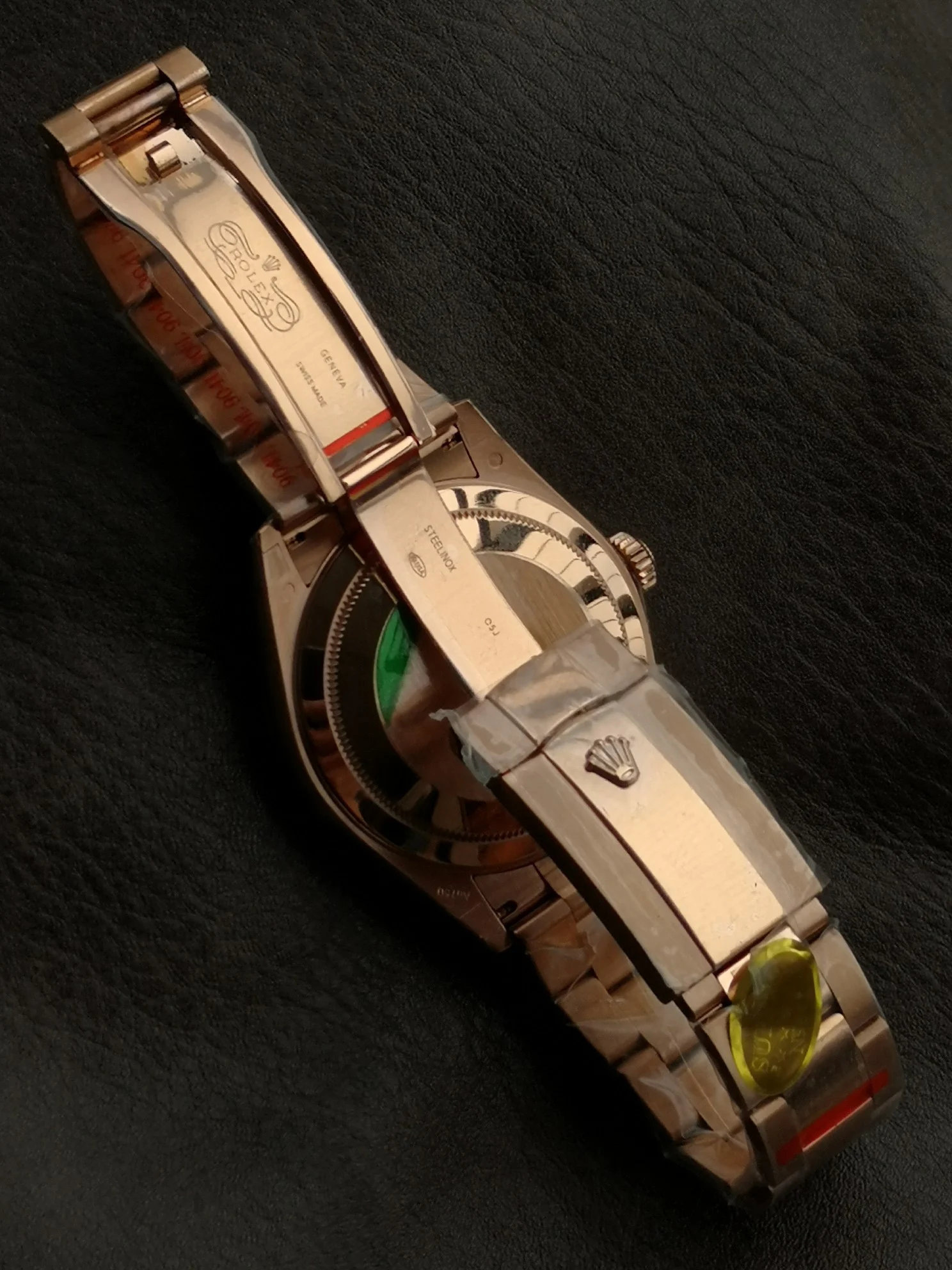 Rolex Sky-Dweller Moon Phase Ice Blue Yellow Gold Blue Dial 42mm — photographed off the sweep