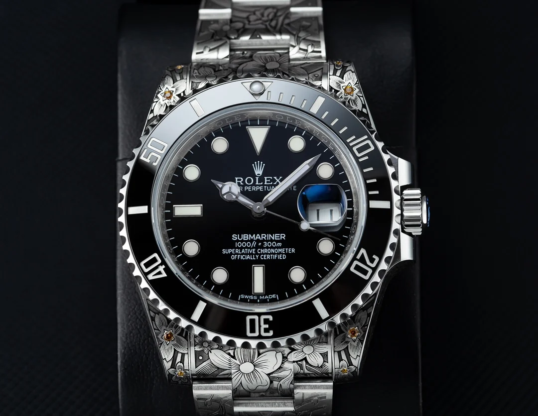 Rolex Submariner — photographed off the sweep