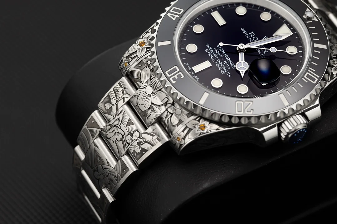 Rolex Submariner — photographed off the sweep