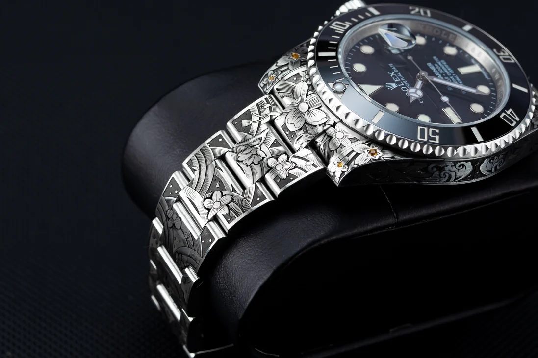 Rolex Submariner — photographed off the sweep