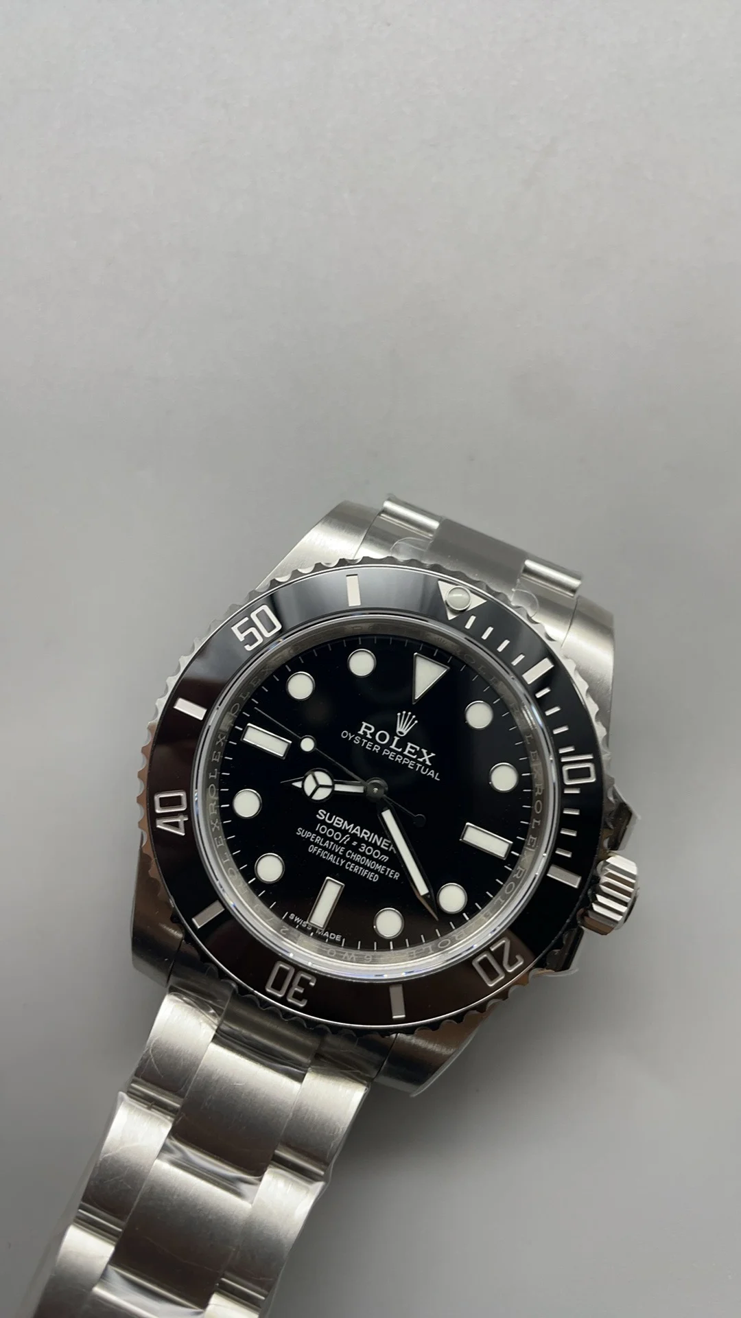 Rolex Submariner 40mm — photographed off the sweep