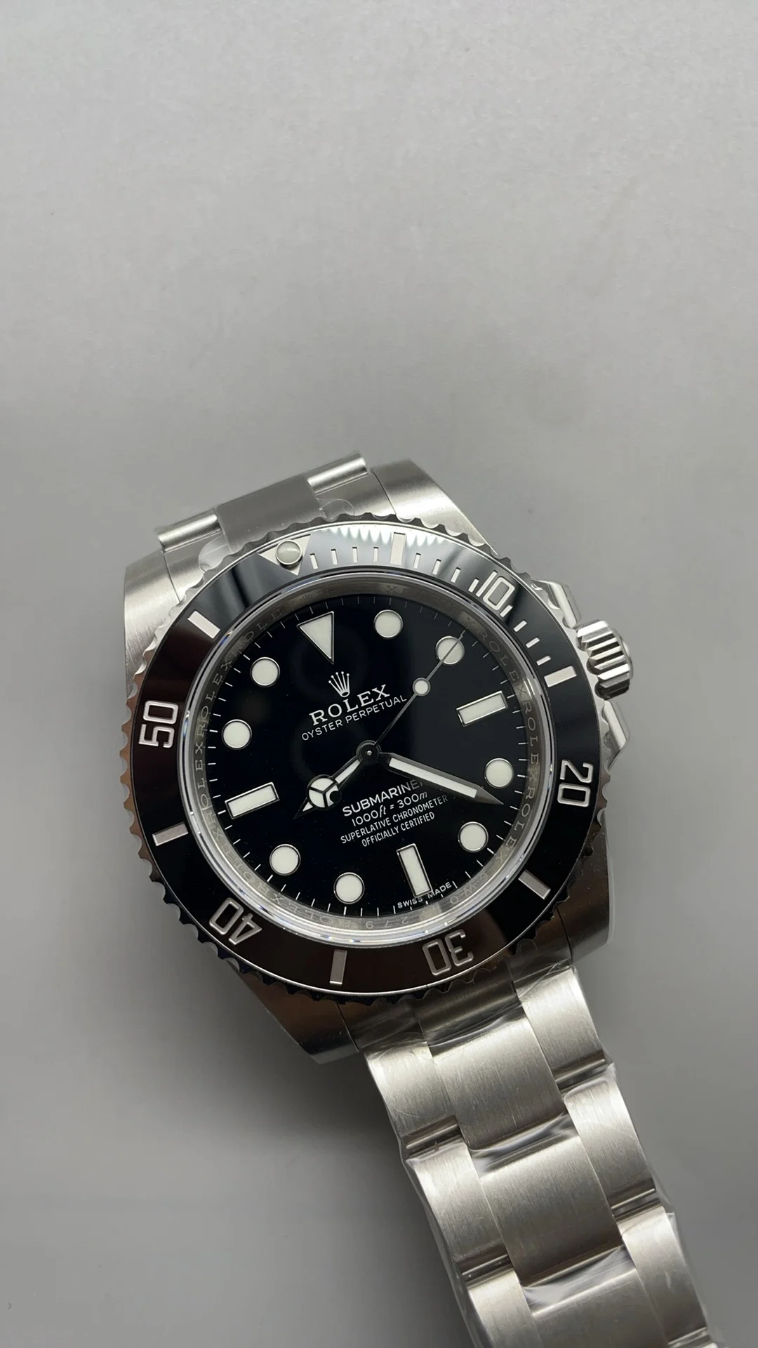 Rolex Submariner 40mm — photographed off the sweep