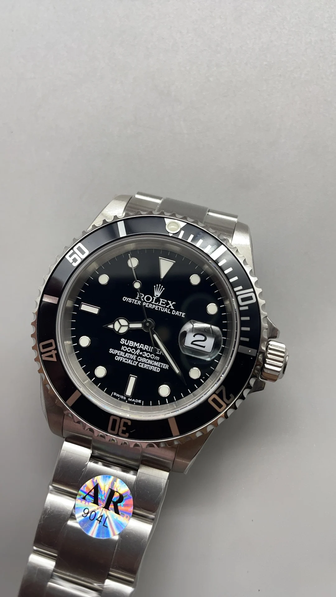 Rolex Submariner Black Dial — photographed off the sweep
