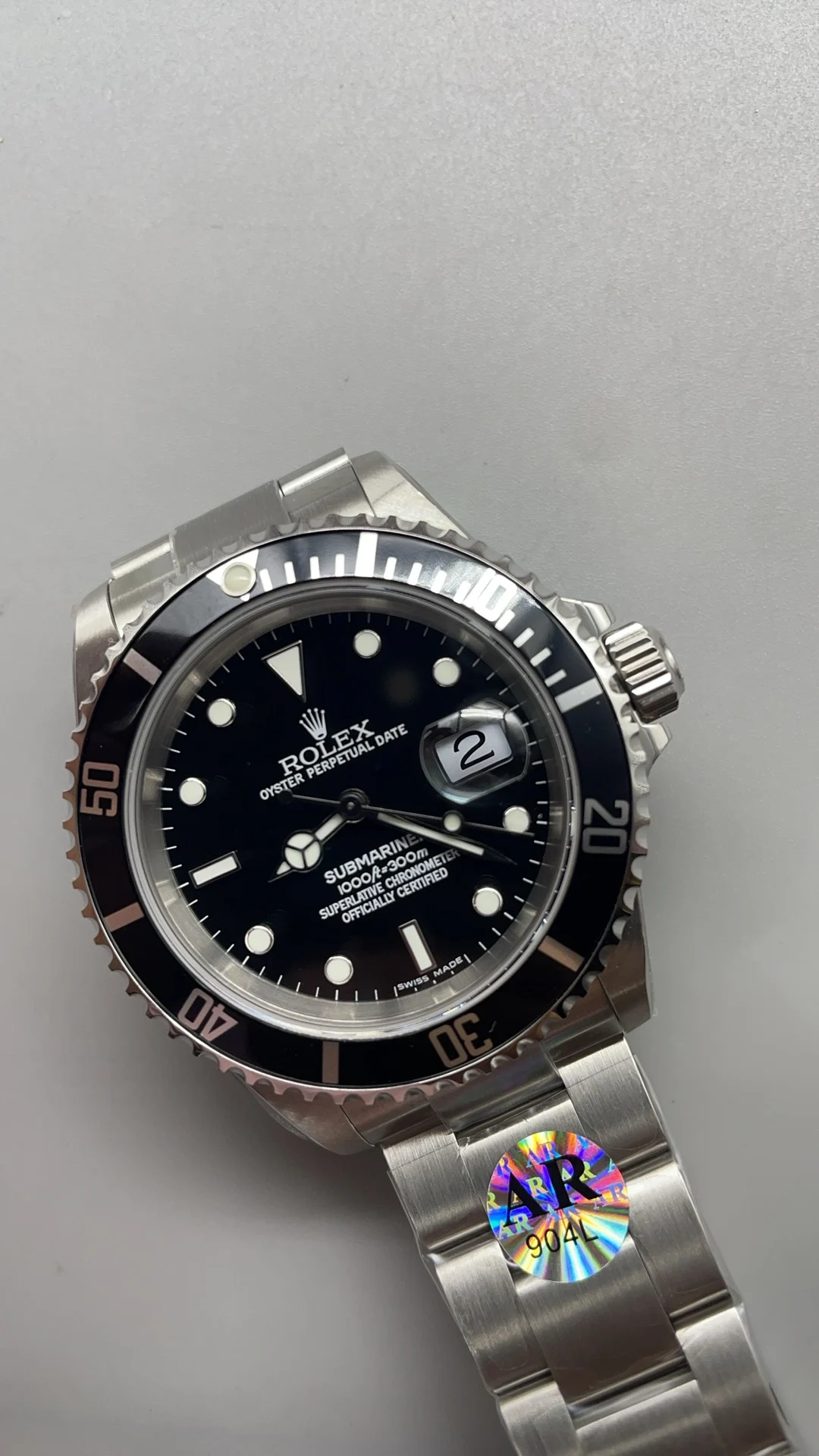 Rolex Submariner Black Dial — photographed off the sweep