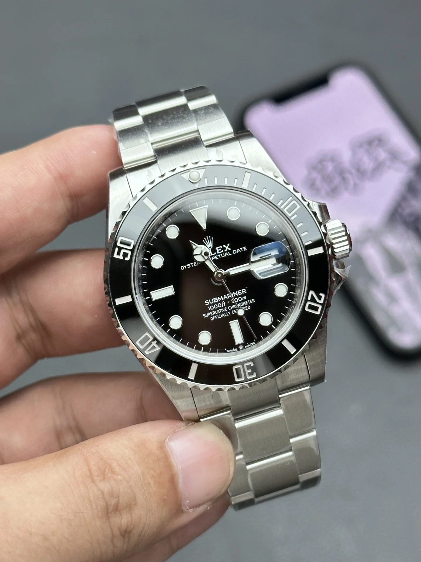 Rolex Submariner Black Dial — photographed off the sweep