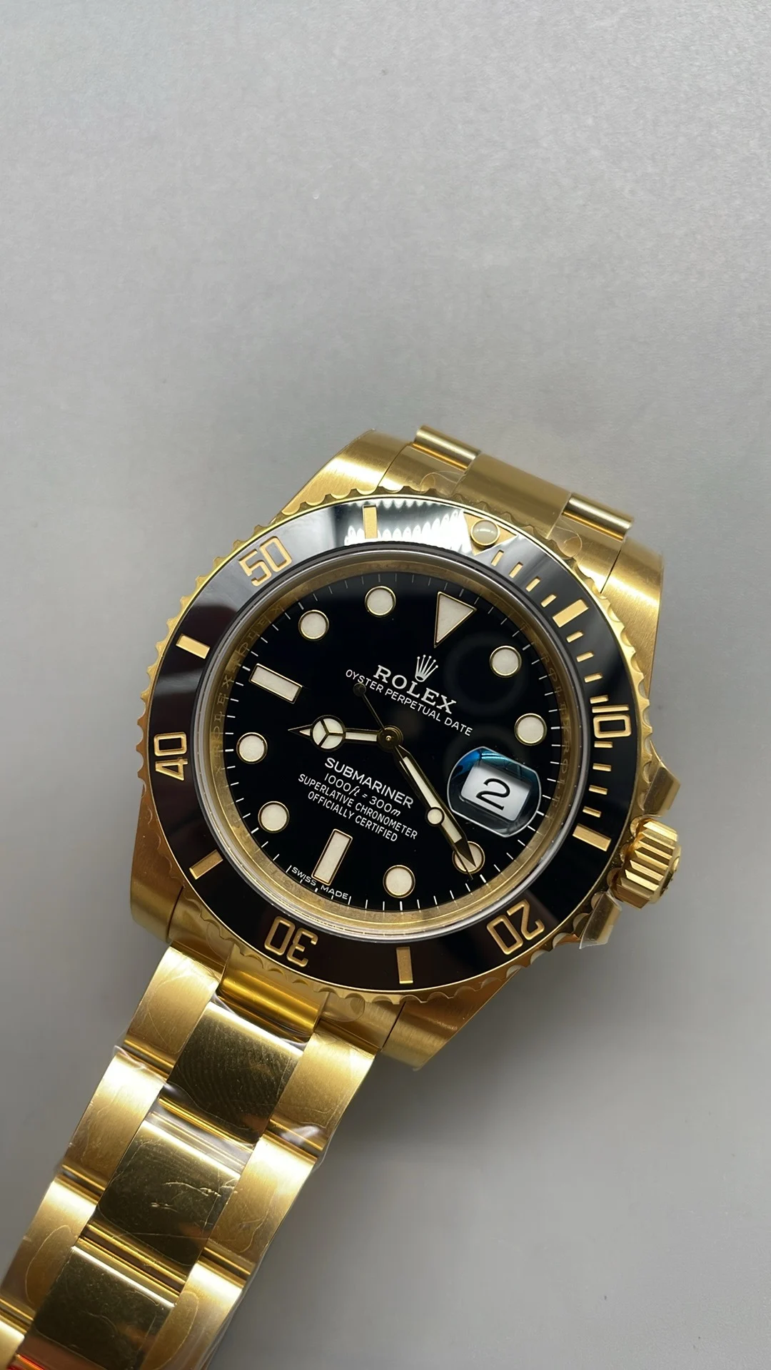 Rolex Submariner Black Dial 40mm — photographed off the sweep