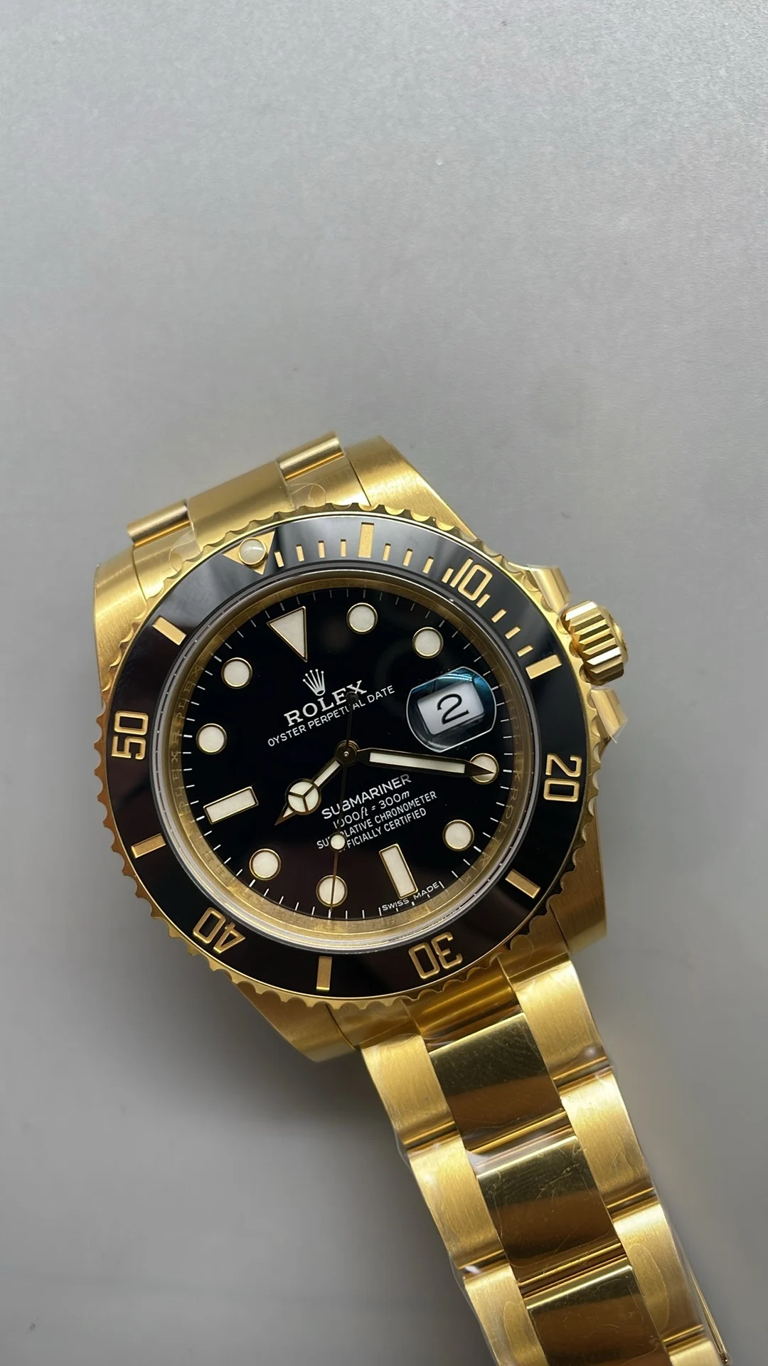 Rolex Submariner Black Dial 40mm — photographed off the sweep