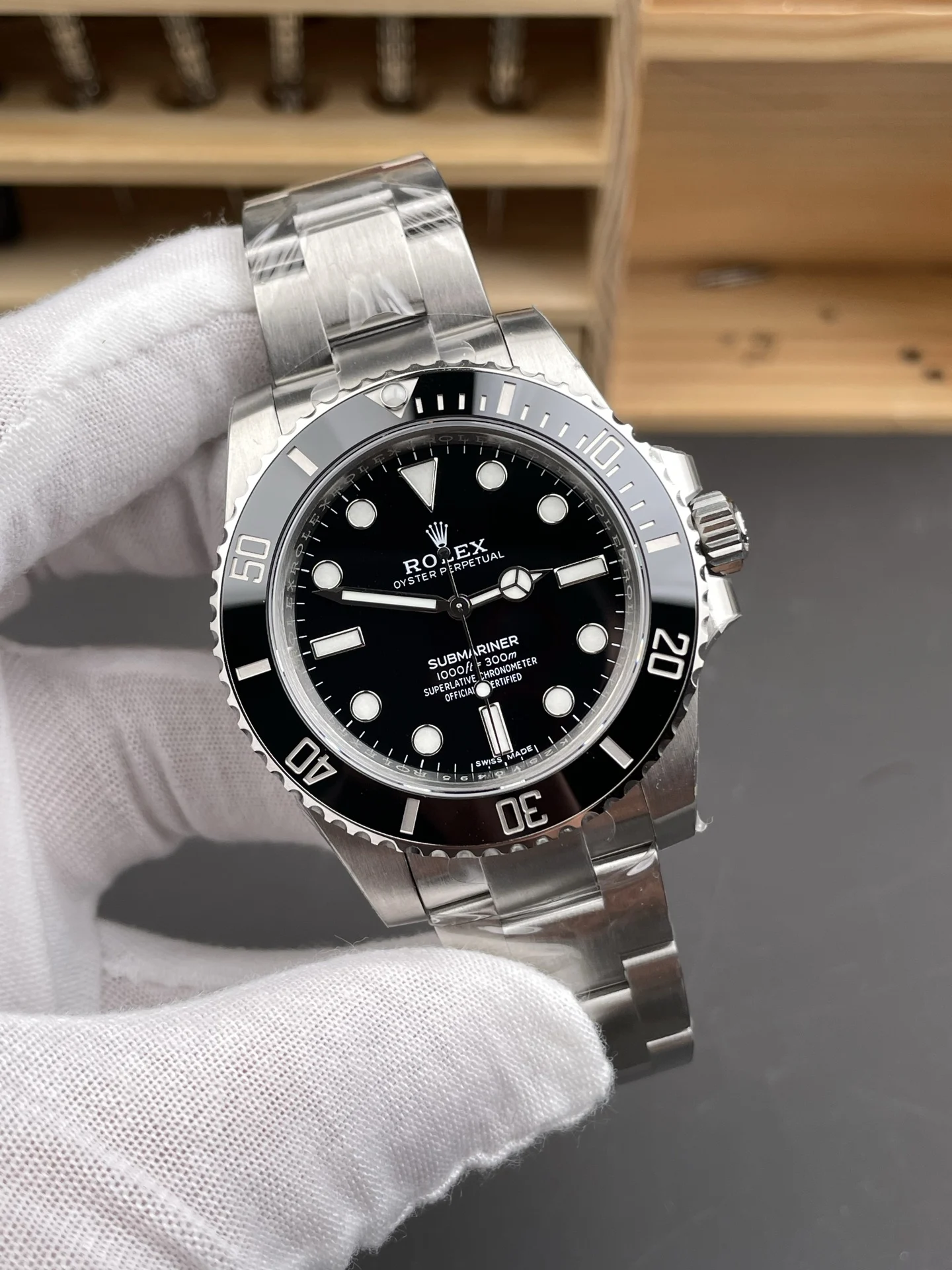 Rolex Submariner Black Dial 40mm — photographed off the sweep