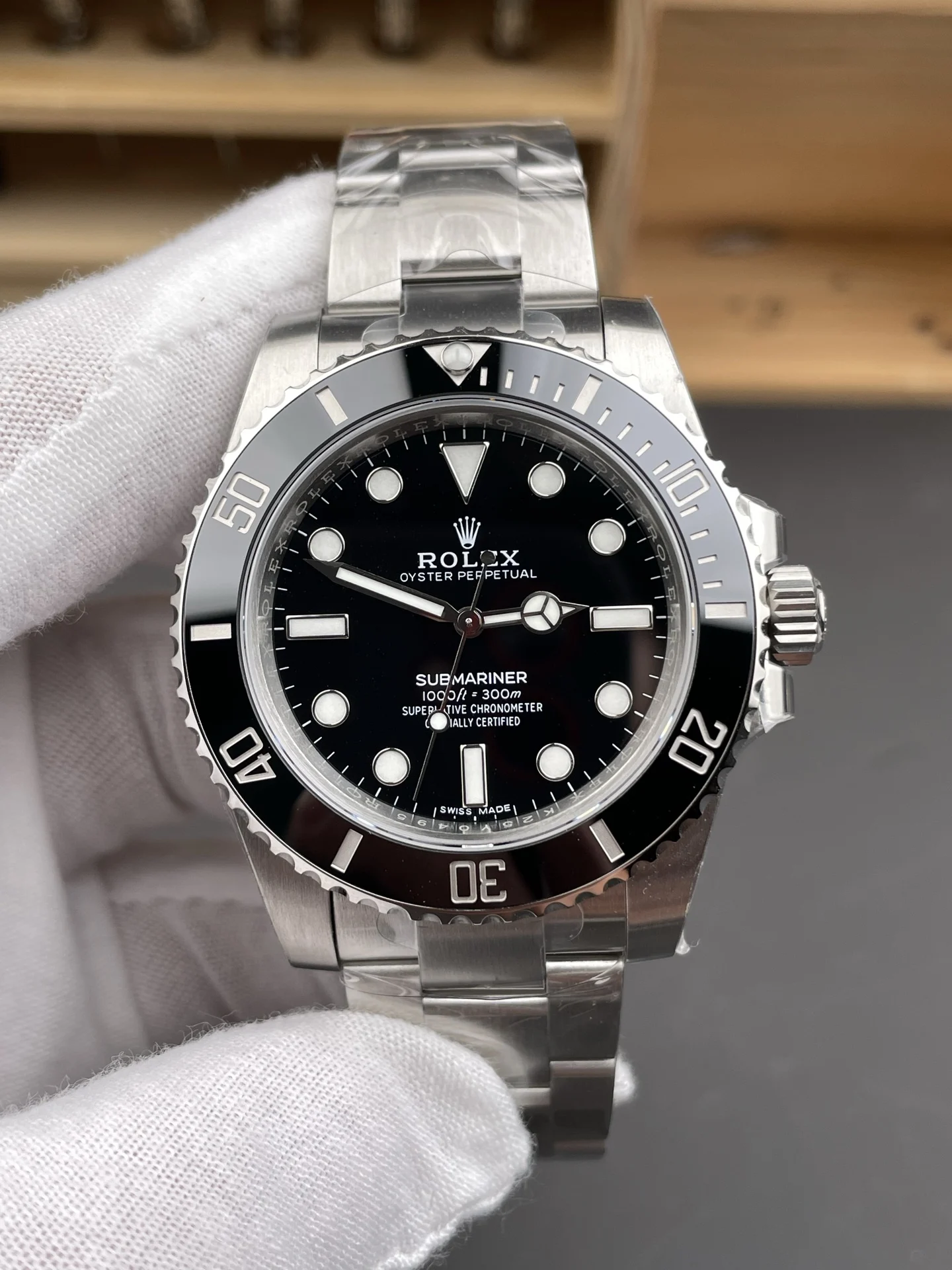 Rolex Submariner Black Dial 40mm — photographed off the sweep
