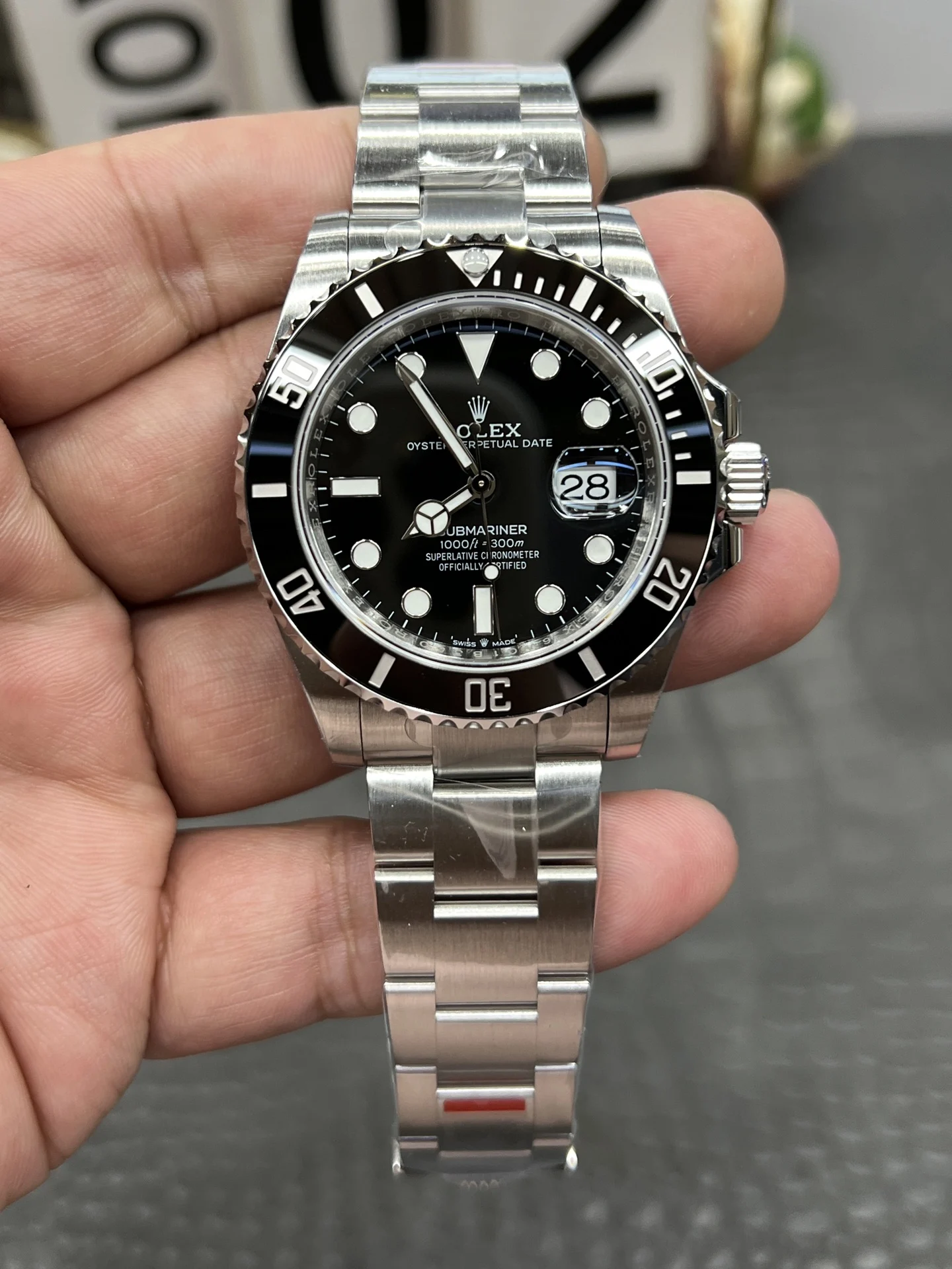 Rolex Submariner Black Dial 41mm — photographed off the sweep