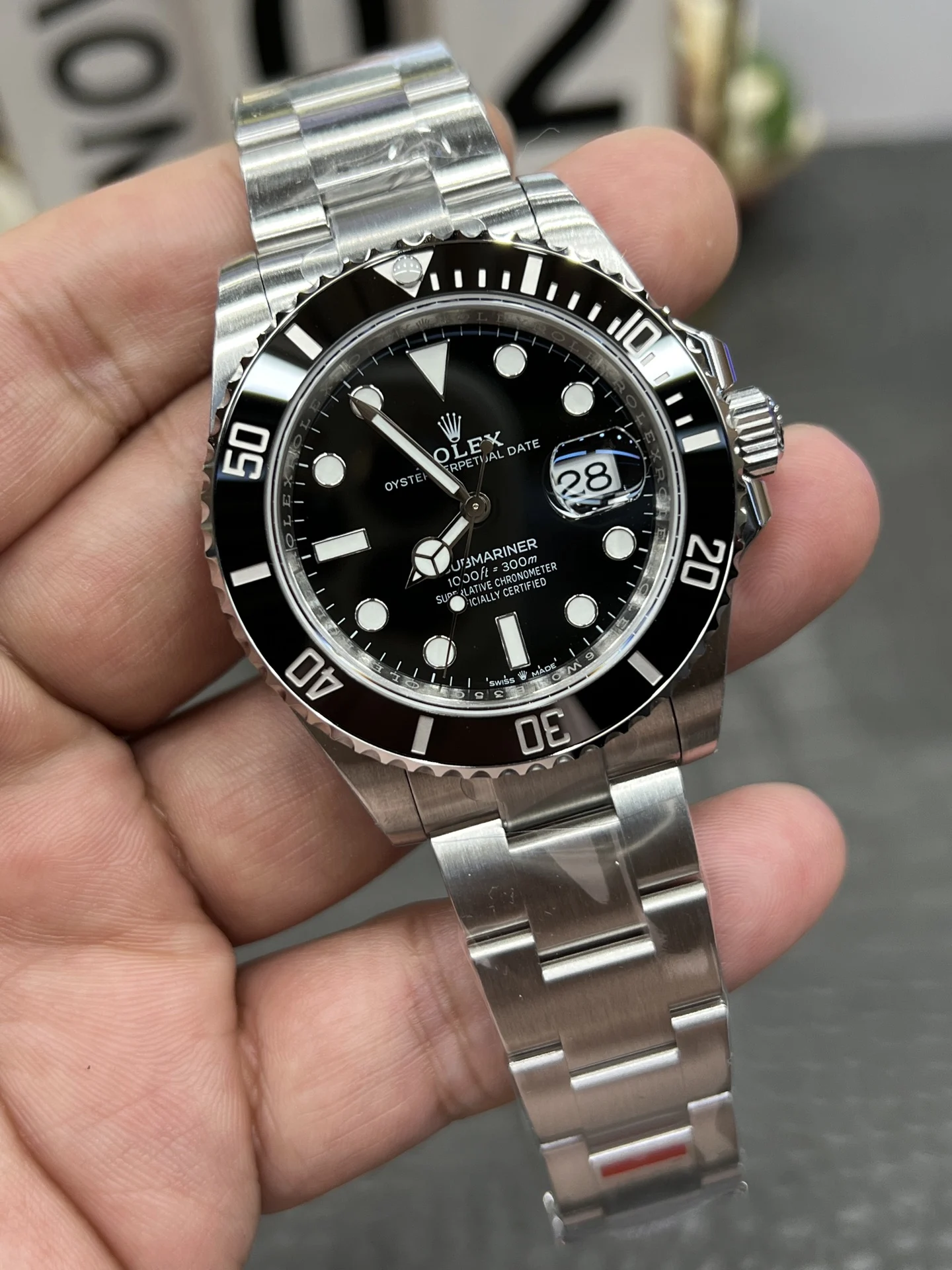 Rolex Submariner Black Dial 41mm — photographed off the sweep