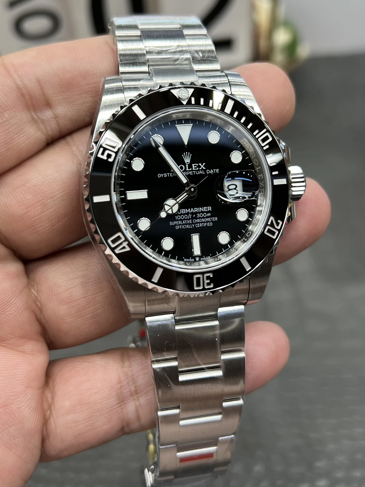 Rolex Submariner Black Dial 41mm — photographed off the sweep